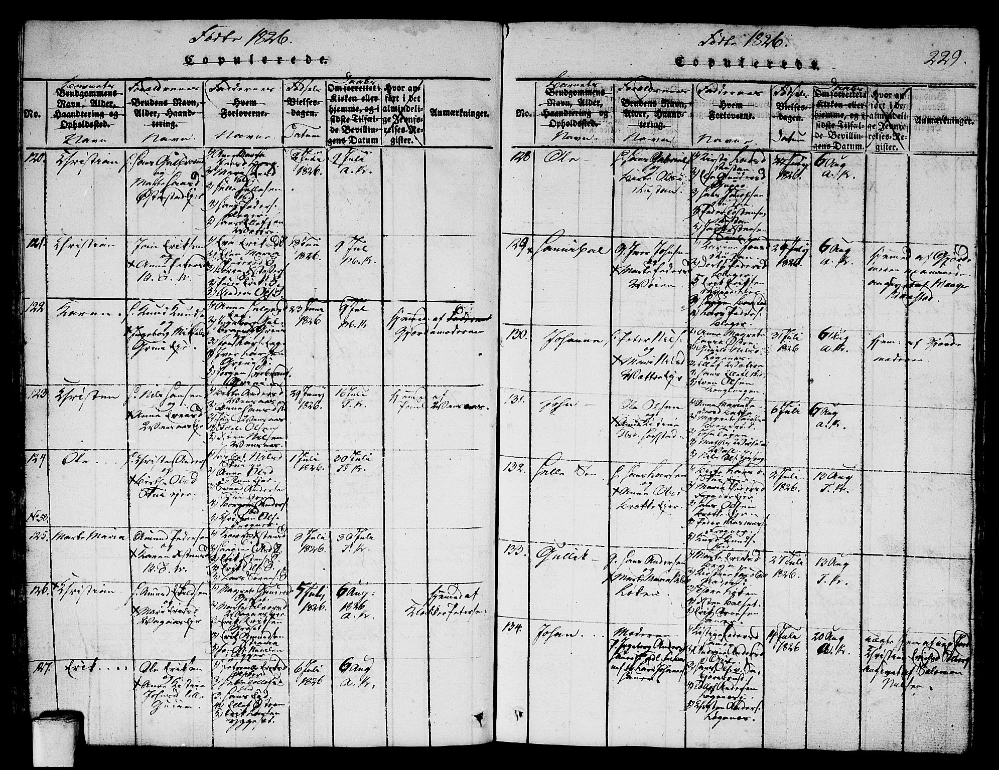 Asker prestekontor Kirkebøker, AV/SAO-A-10256a/G/Ga/L0001: Parish register (copy) no. I 1, 1814-1830, p. 229
