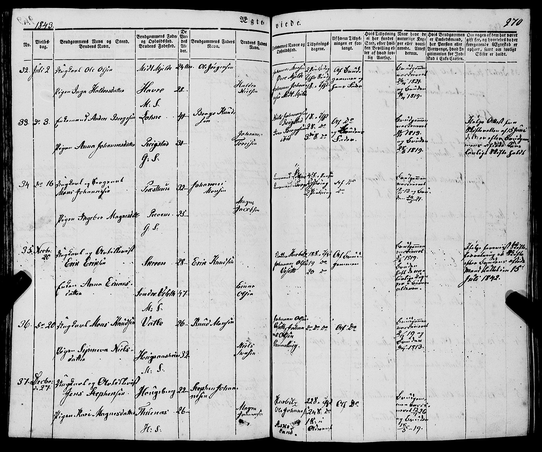 Haus sokneprestembete, SAB/A-75601/H/Haa: Parish register (official) no. A 15, 1838-1847, p. 270