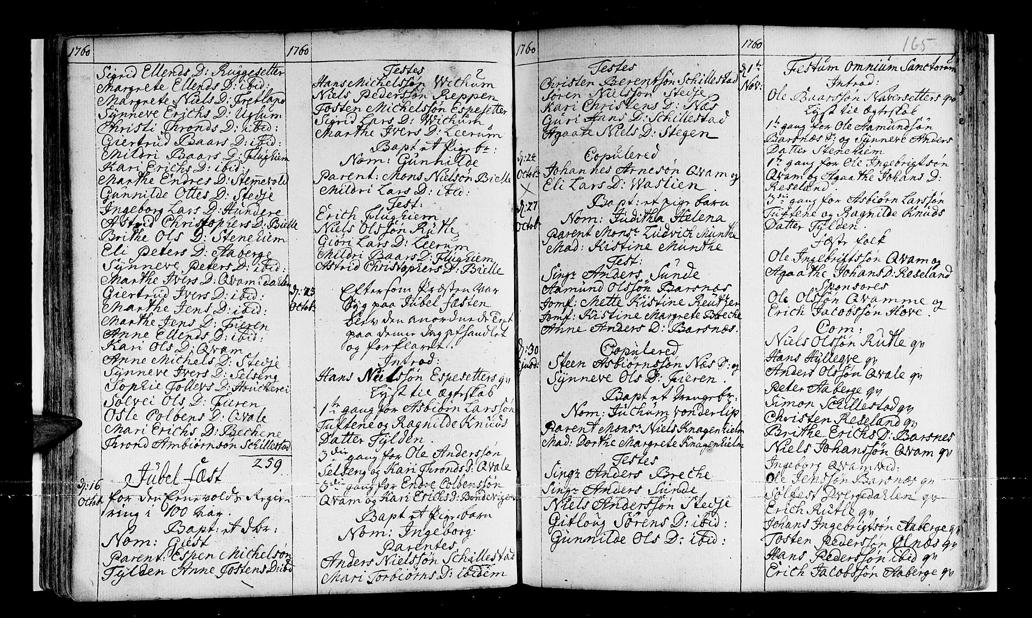 Sogndal sokneprestembete, AV/SAB-A-81301/H/Haa/Haaa/L0003: Parish register (official) no. A 3, 1747-1768, p. 165