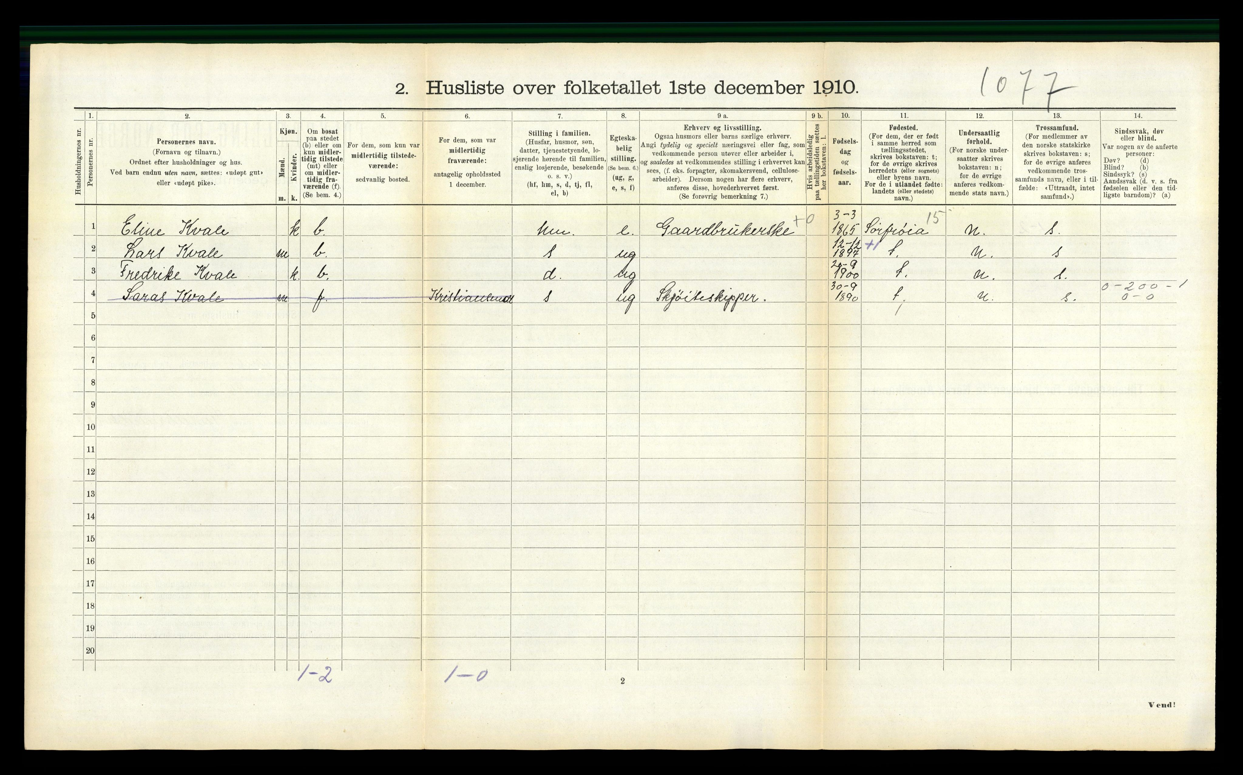 RA, 1910 census for Agdenes, 1910, p. 386