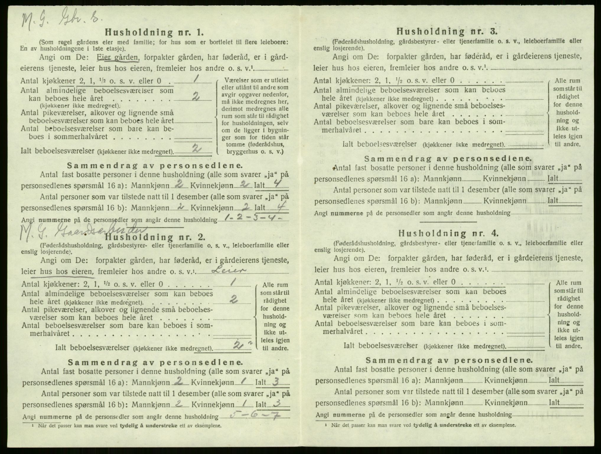 SAKO, 1920 census for Sem, 1920, p. 1221