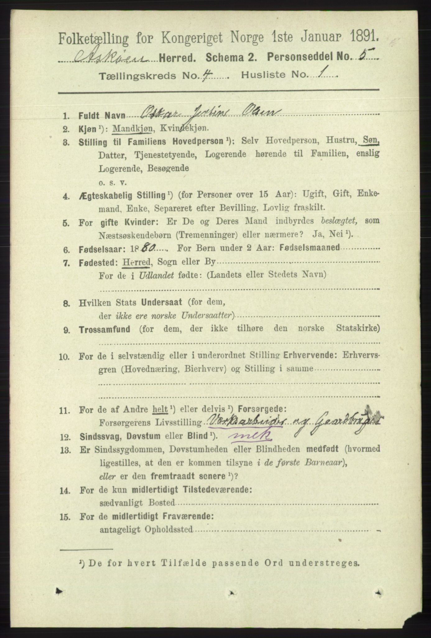 RA, 1891 census for 1247 Askøy, 1891, p. 2892