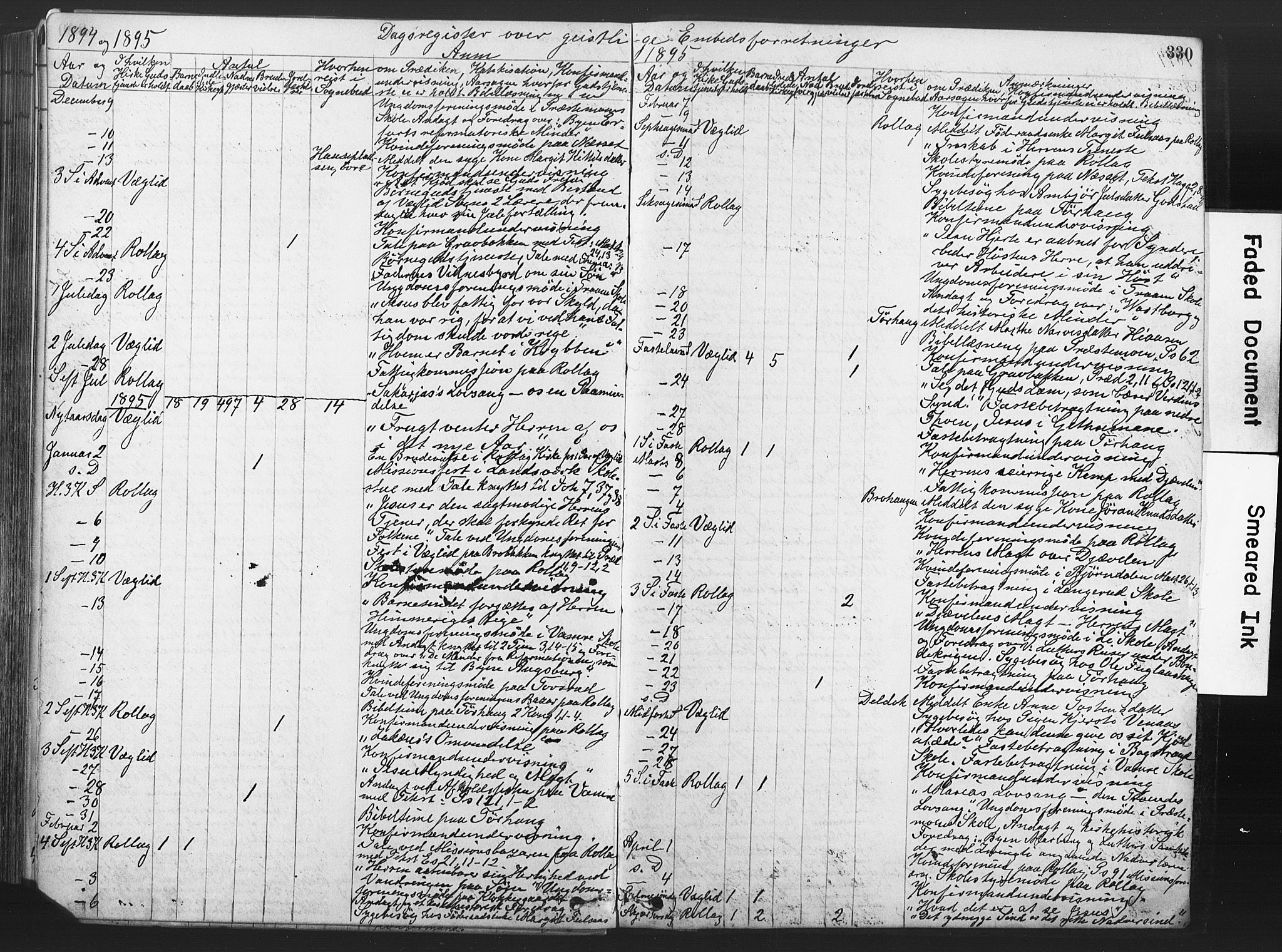 Rollag kirkebøker, AV/SAKO-A-240/F/Fa/L0011: Parish register (official) no. I 11, 1878-1902, p. 330