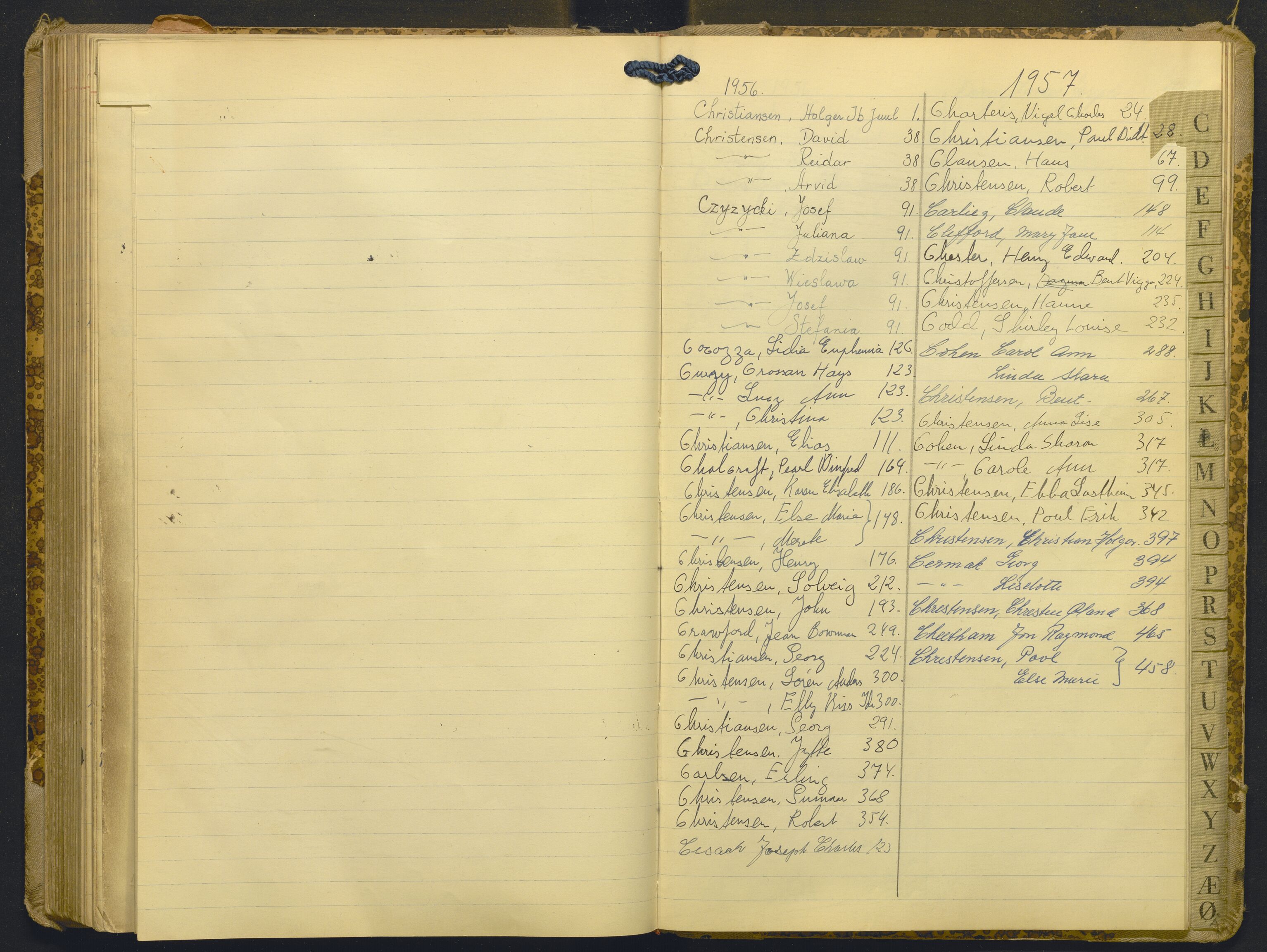 Hordaland politidistrikt, AV/SAB-A-64101/K/Ka/L0006: Framandsakjournal med register, 1956-1957