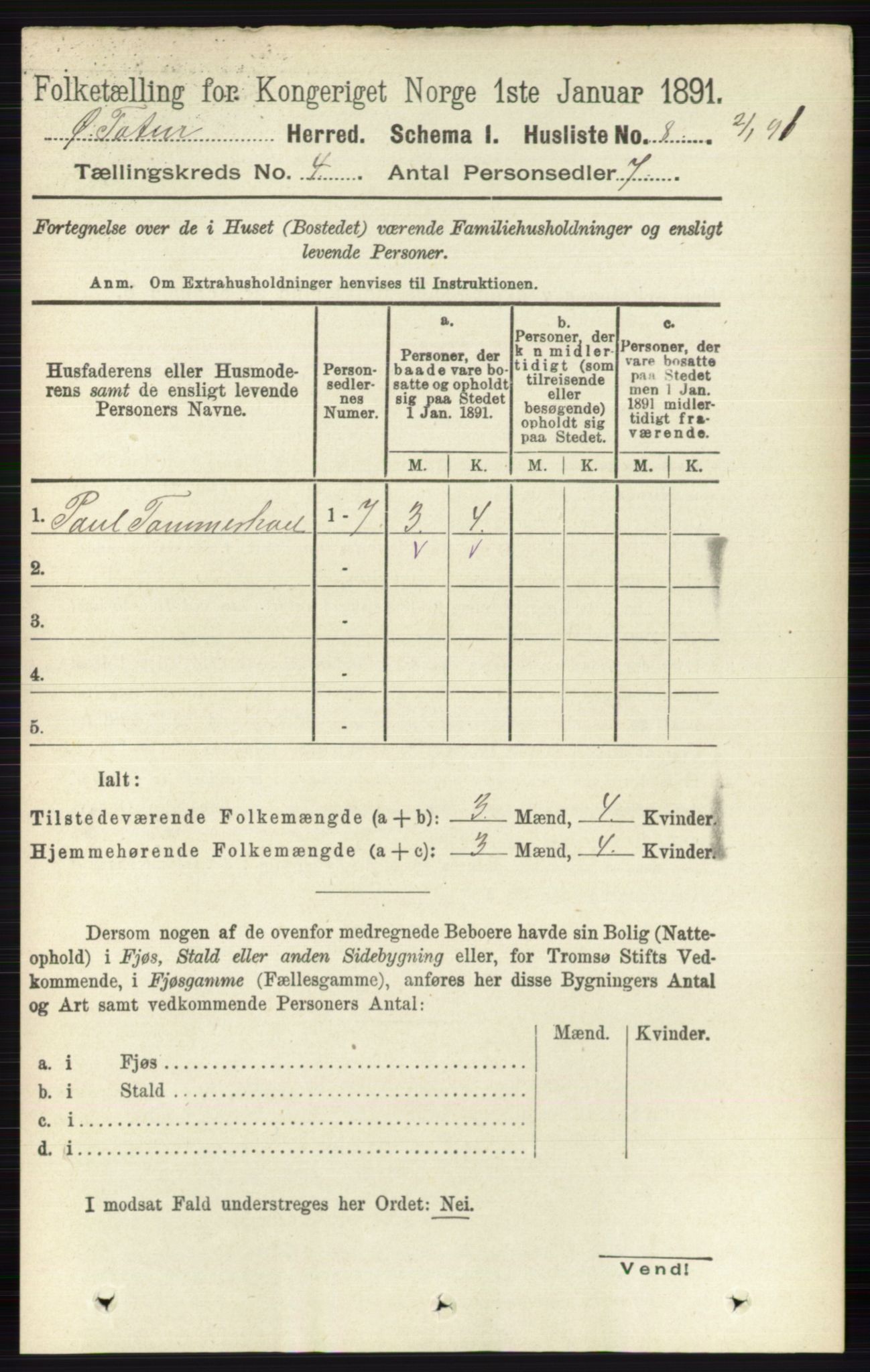 RA, 1891 census for 0528 Østre Toten, 1891, p. 2266