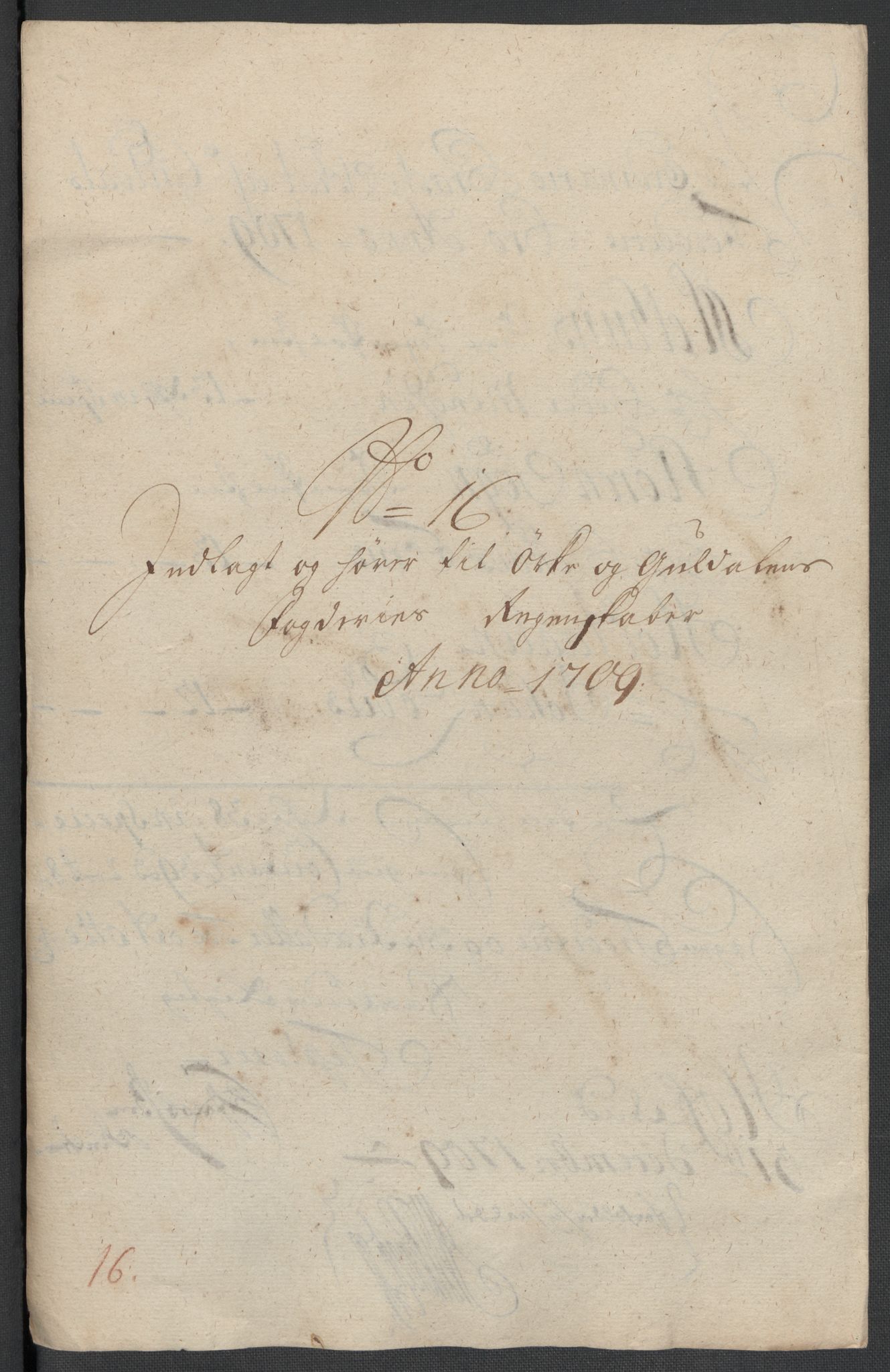 Rentekammeret inntil 1814, Reviderte regnskaper, Fogderegnskap, RA/EA-4092/R60/L3959: Fogderegnskap Orkdal og Gauldal, 1709, p. 276