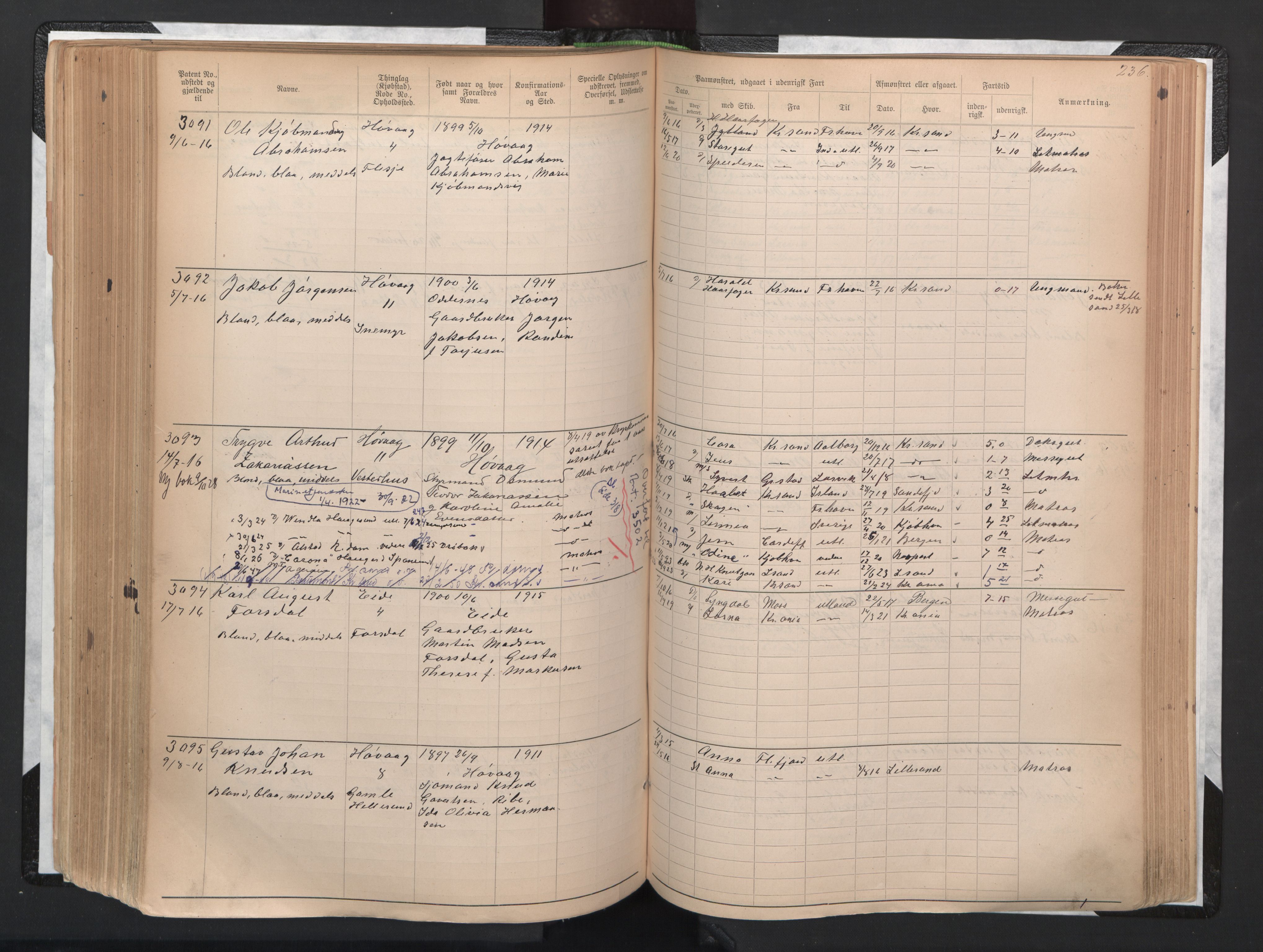 Lillesand mønstringskrets, AV/SAK-2031-0014/F/Fa/L0005: Annotasjonsrulle nr 1921-3502 med register, G-2, 1890-1948, p. 270
