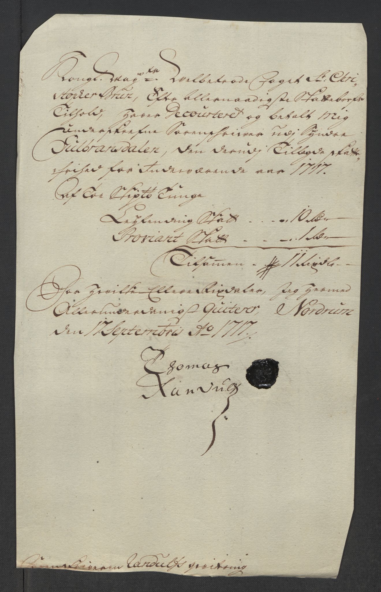 Rentekammeret inntil 1814, Reviderte regnskaper, Fogderegnskap, RA/EA-4092/R17/L1187: Fogderegnskap Gudbrandsdal, 1717, p. 181