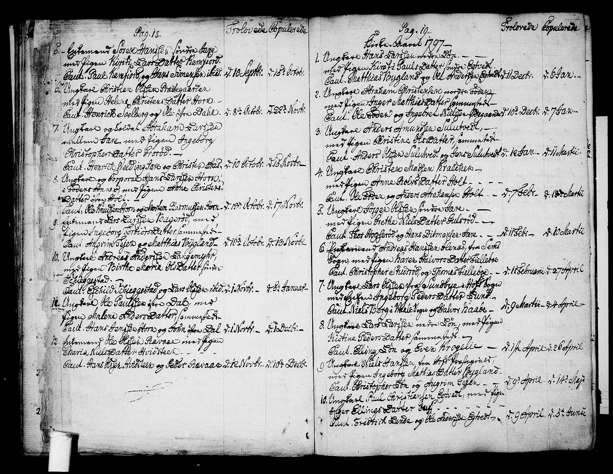 Ramnes kirkebøker, SAKO/A-314/F/Fa/L0003: Parish register (official) no. I 3, 1790-1813, p. 18-19
