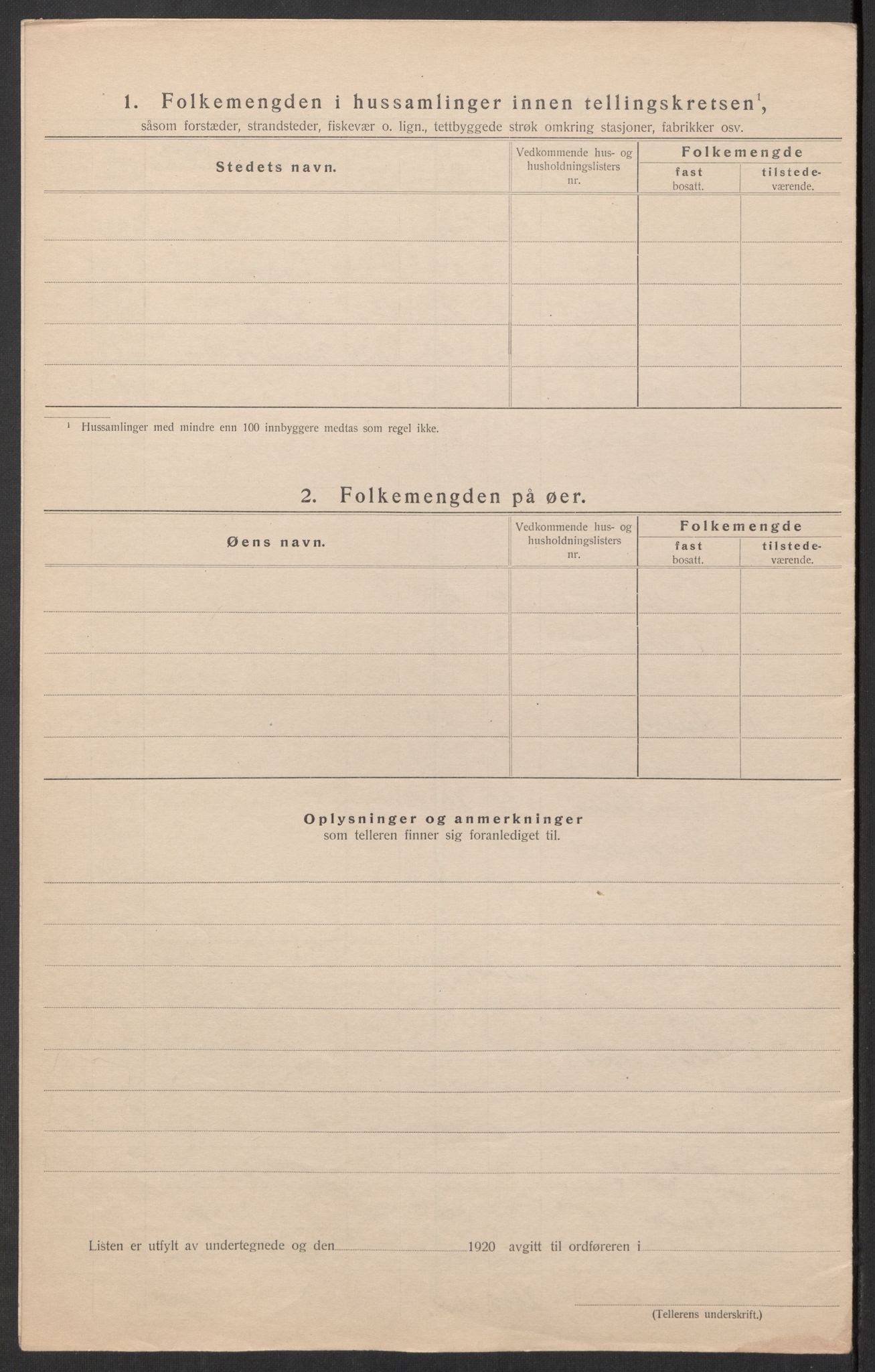 SAK, 1920 census for Oddernes, 1920, p. 9