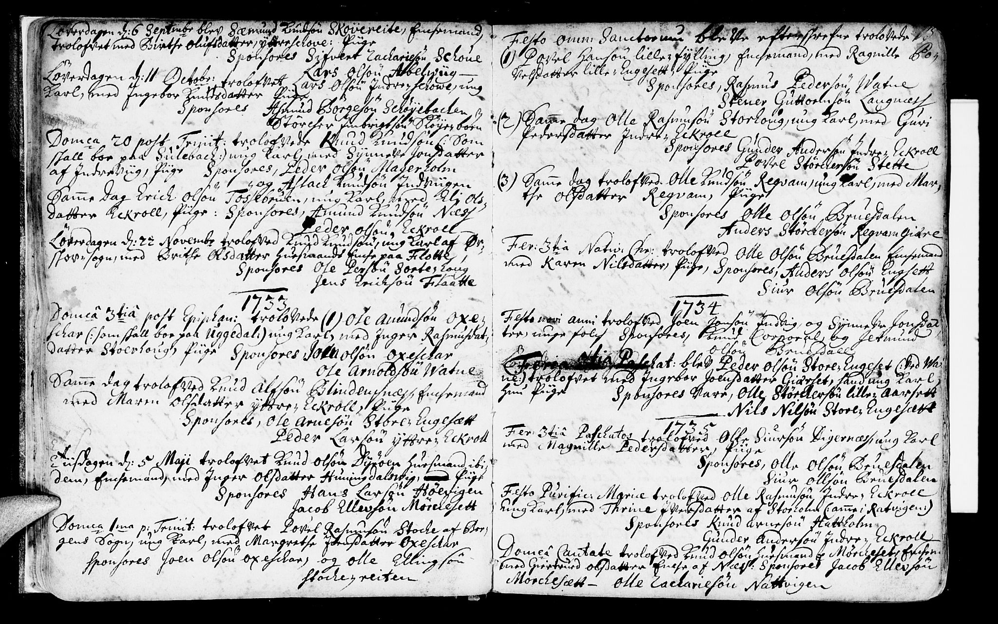 Ministerialprotokoller, klokkerbøker og fødselsregistre - Møre og Romsdal, AV/SAT-A-1454/524/L0349: Parish register (official) no. 524A01, 1698-1779, p. 13