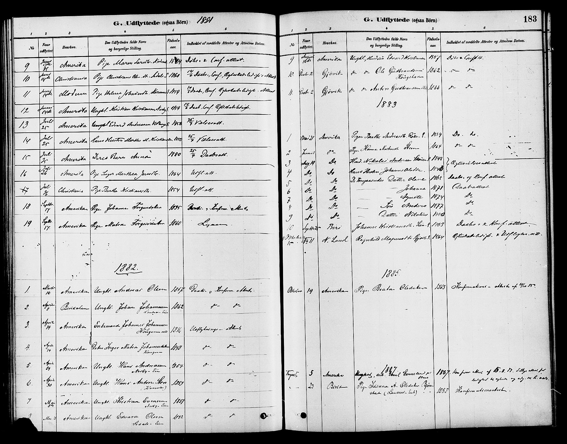 Søndre Land prestekontor, SAH/PREST-122/K/L0002: Parish register (official) no. 2, 1878-1894, p. 183