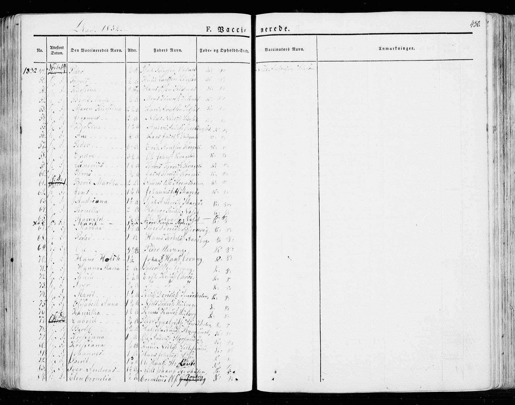 Ministerialprotokoller, klokkerbøker og fødselsregistre - Møre og Romsdal, AV/SAT-A-1454/568/L0803: Parish register (official) no. 568A10, 1830-1853, p. 450