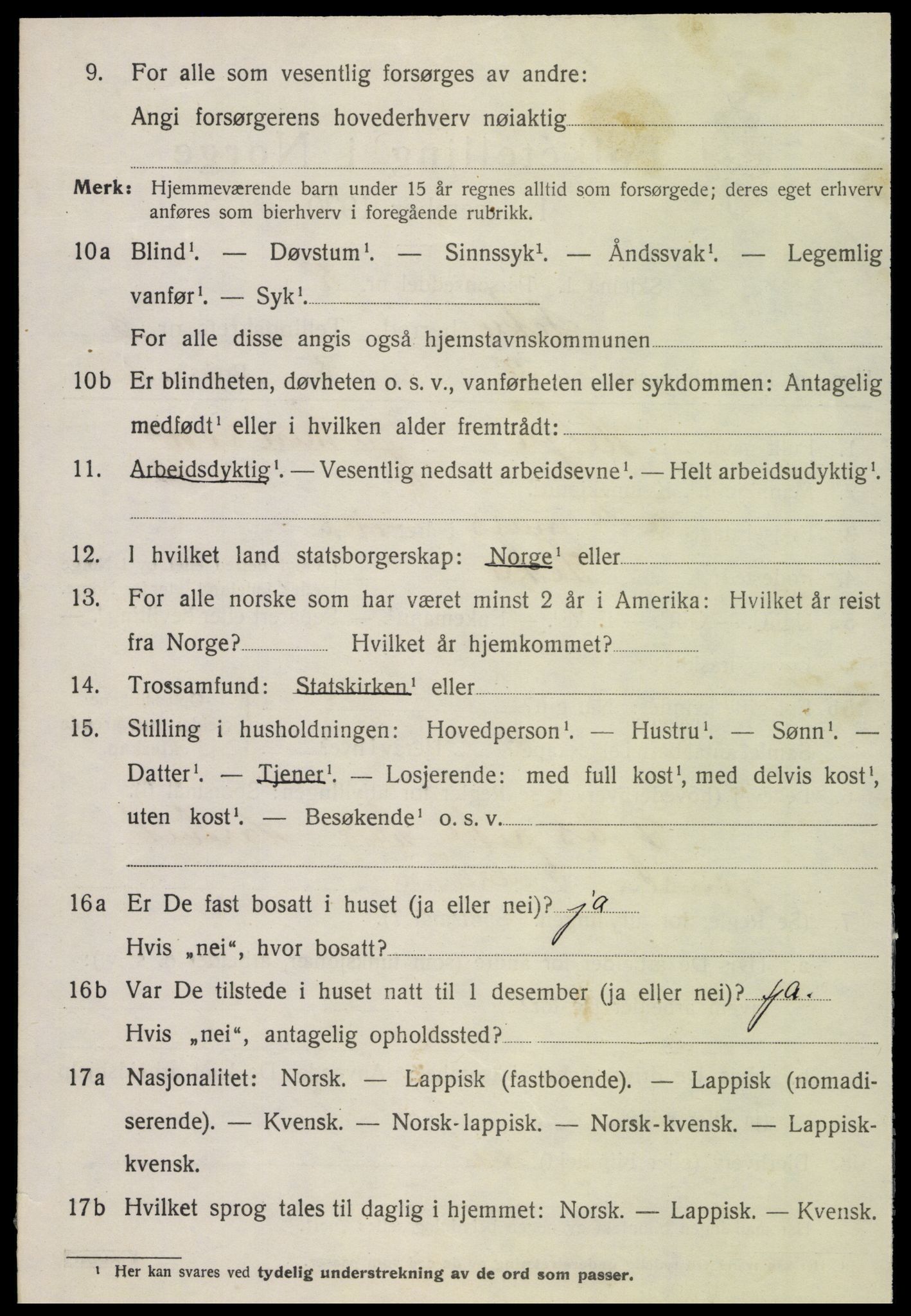 SAT, 1920 census for Leka, 1920, p. 1064