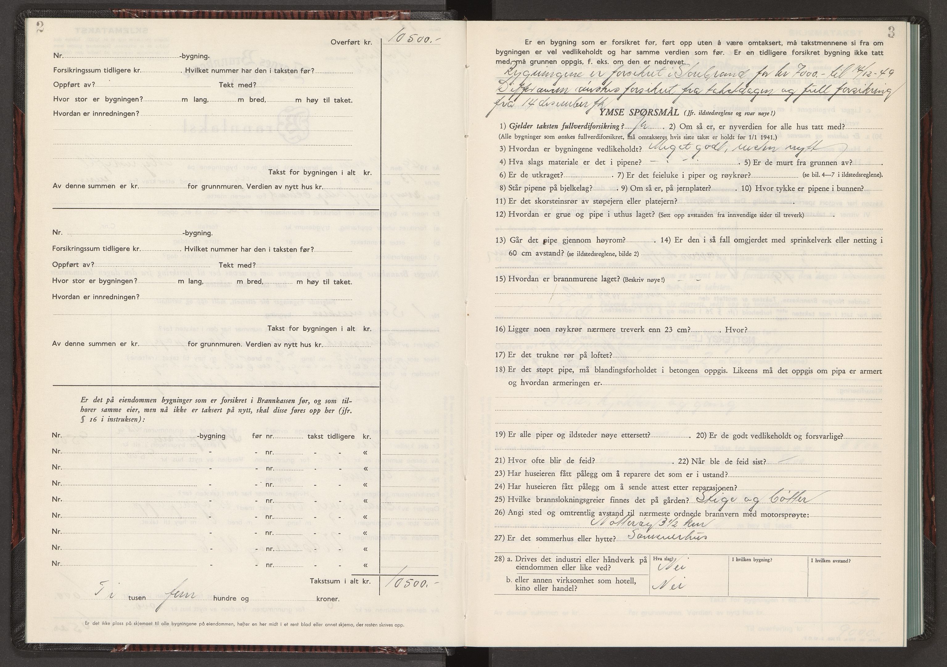 Nøtterøy lensmannskontor, AV/SAKO-A-540/Y/Yg/Ygb/L0012: Skjematakstprotokoll, 1949-1954, p. 2-3