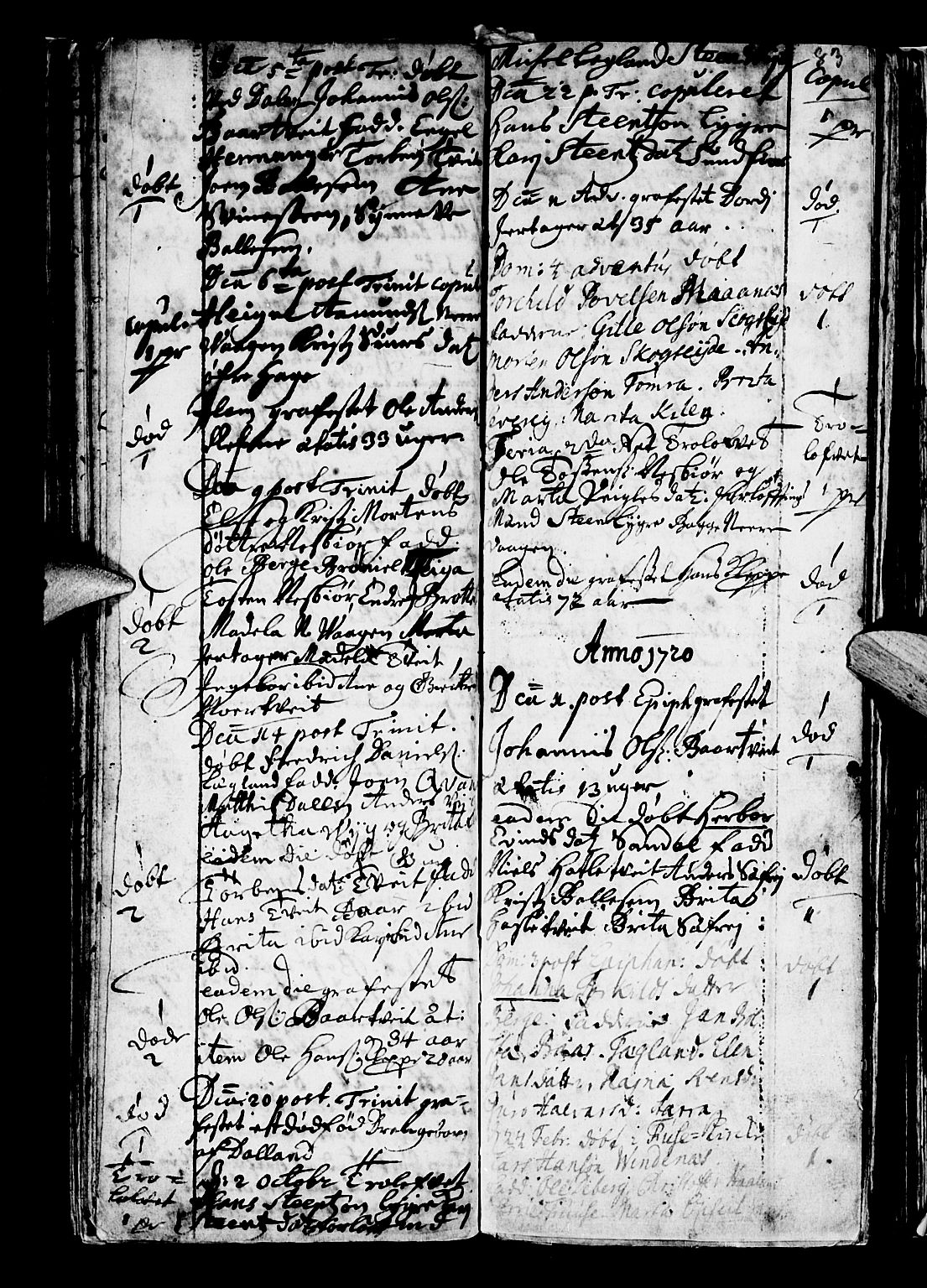 Os sokneprestembete, AV/SAB-A-99929: Parish register (official) no. A 5, 1669-1760, p. 83