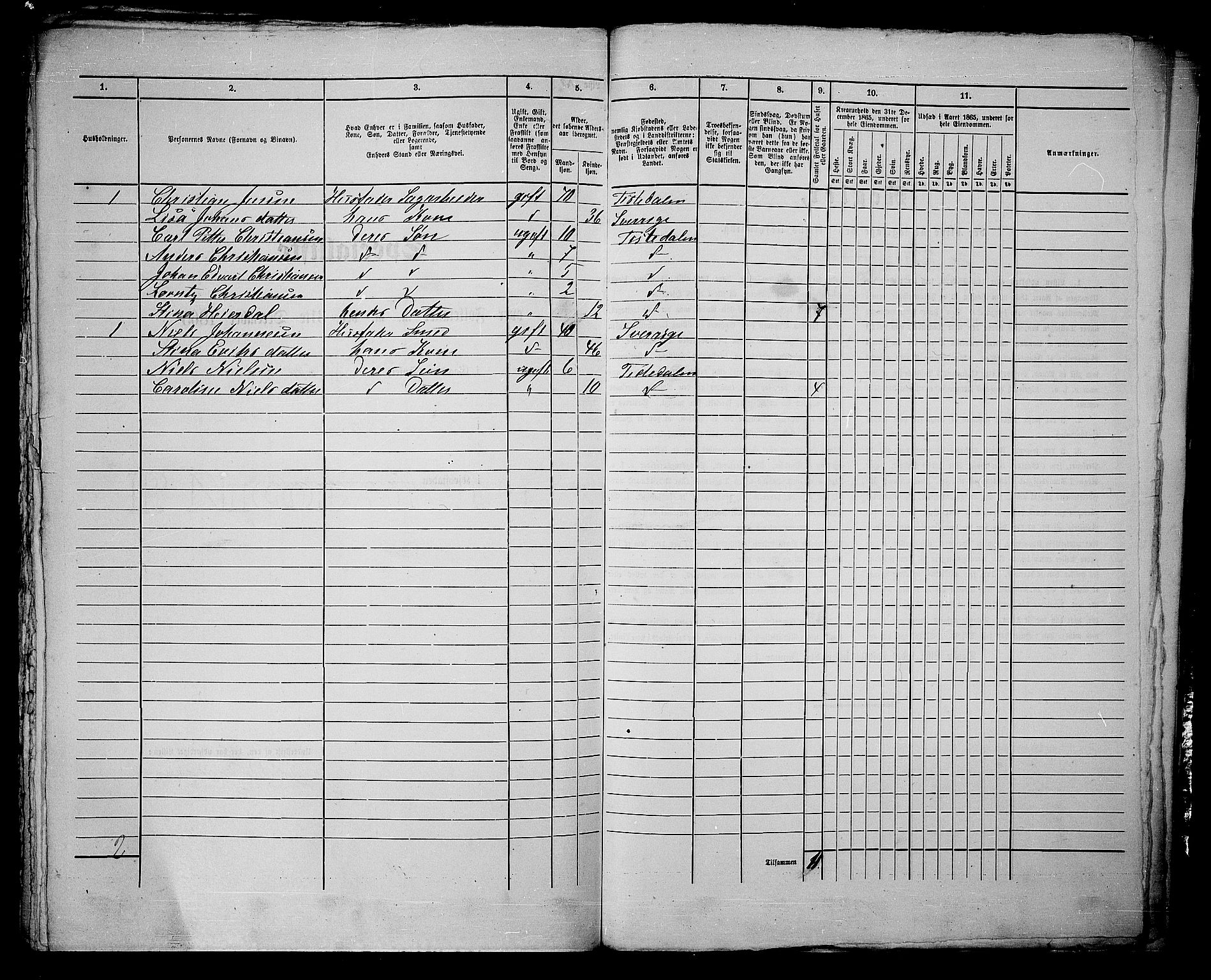 RA, 1865 census for Fredrikshald, 1865, p. 768