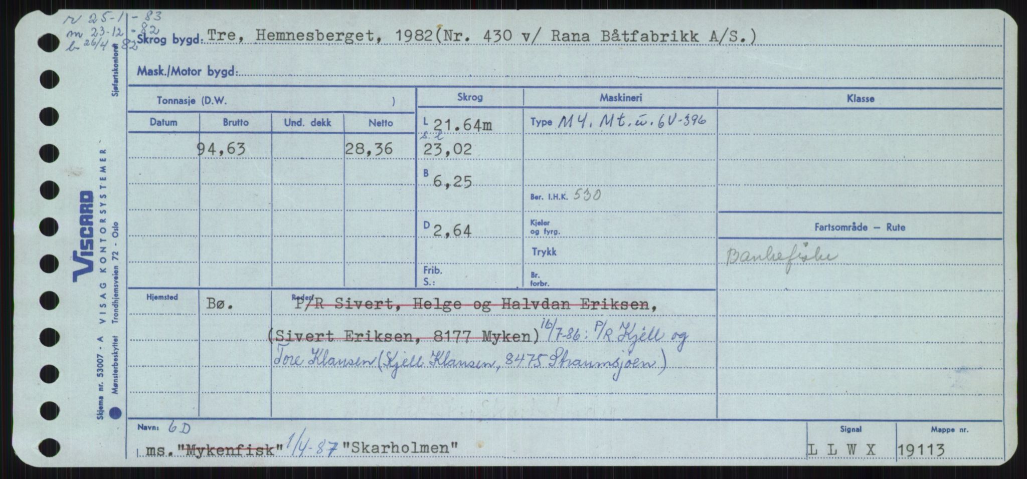 Sjøfartsdirektoratet med forløpere, Skipsmålingen, RA/S-1627/H/Ha/L0005/0001: Fartøy, S-Sven / Fartøy, S-Skji, p. 657