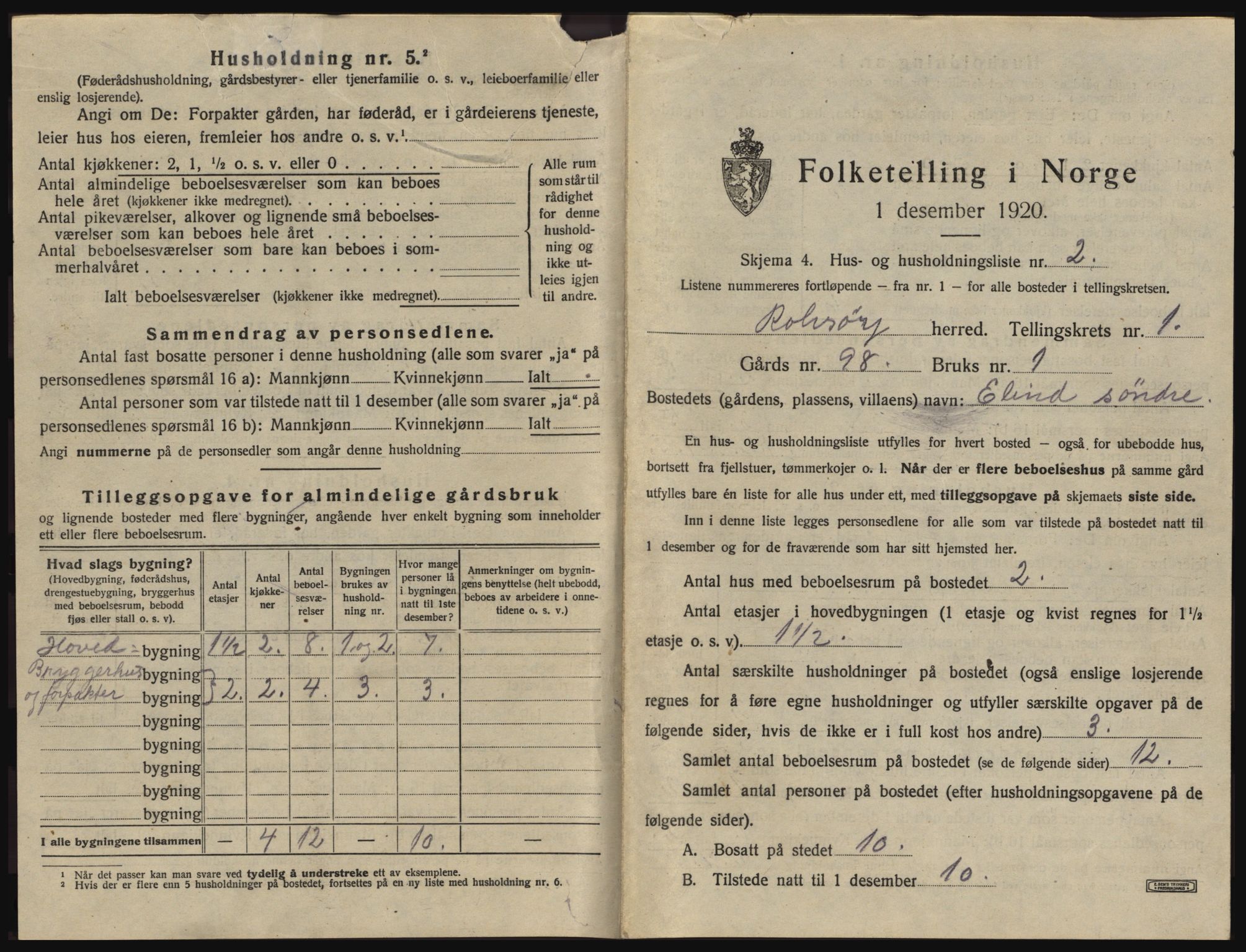 SAO, 1920 census for Rolvsøy, 1920, p. 31