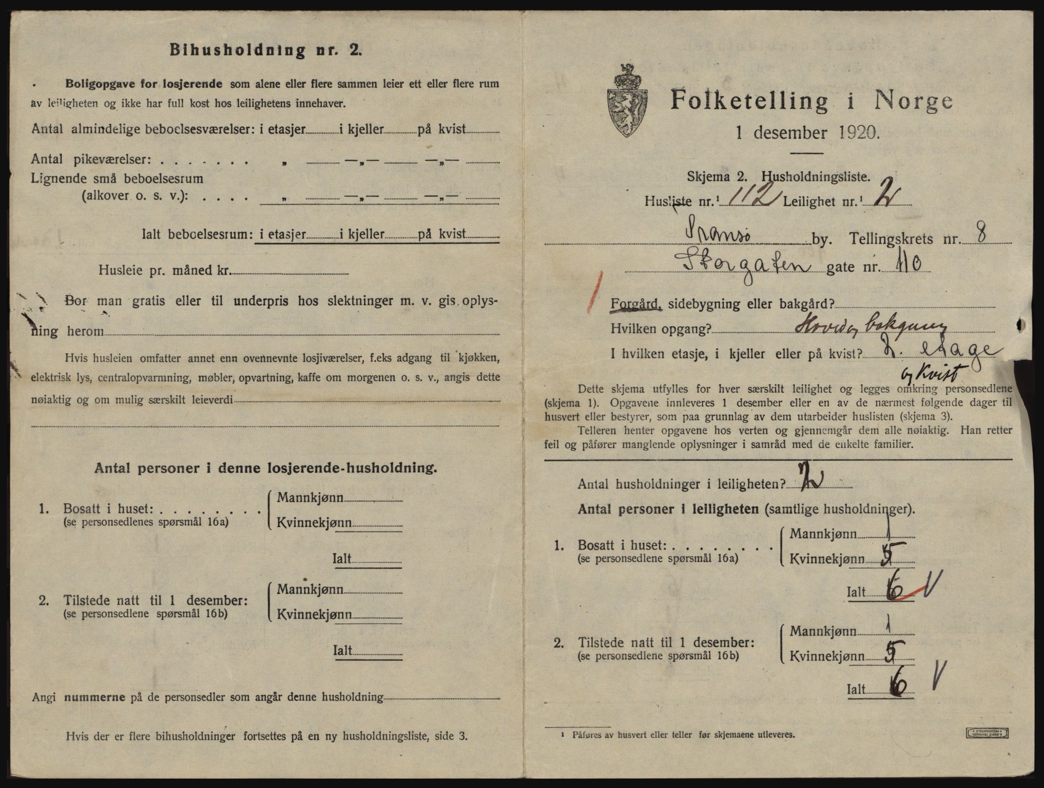 SATØ, 1920 census for Tromsø, 1920, p. 4775