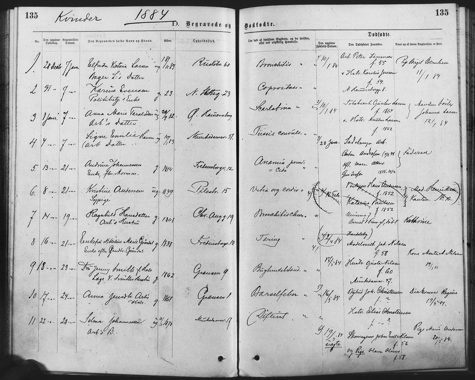 Trefoldighet prestekontor Kirkebøker, SAO/A-10882/F/Fd/L0002: Parish register (official) no. IV 2, 1877-1885, p. 135
