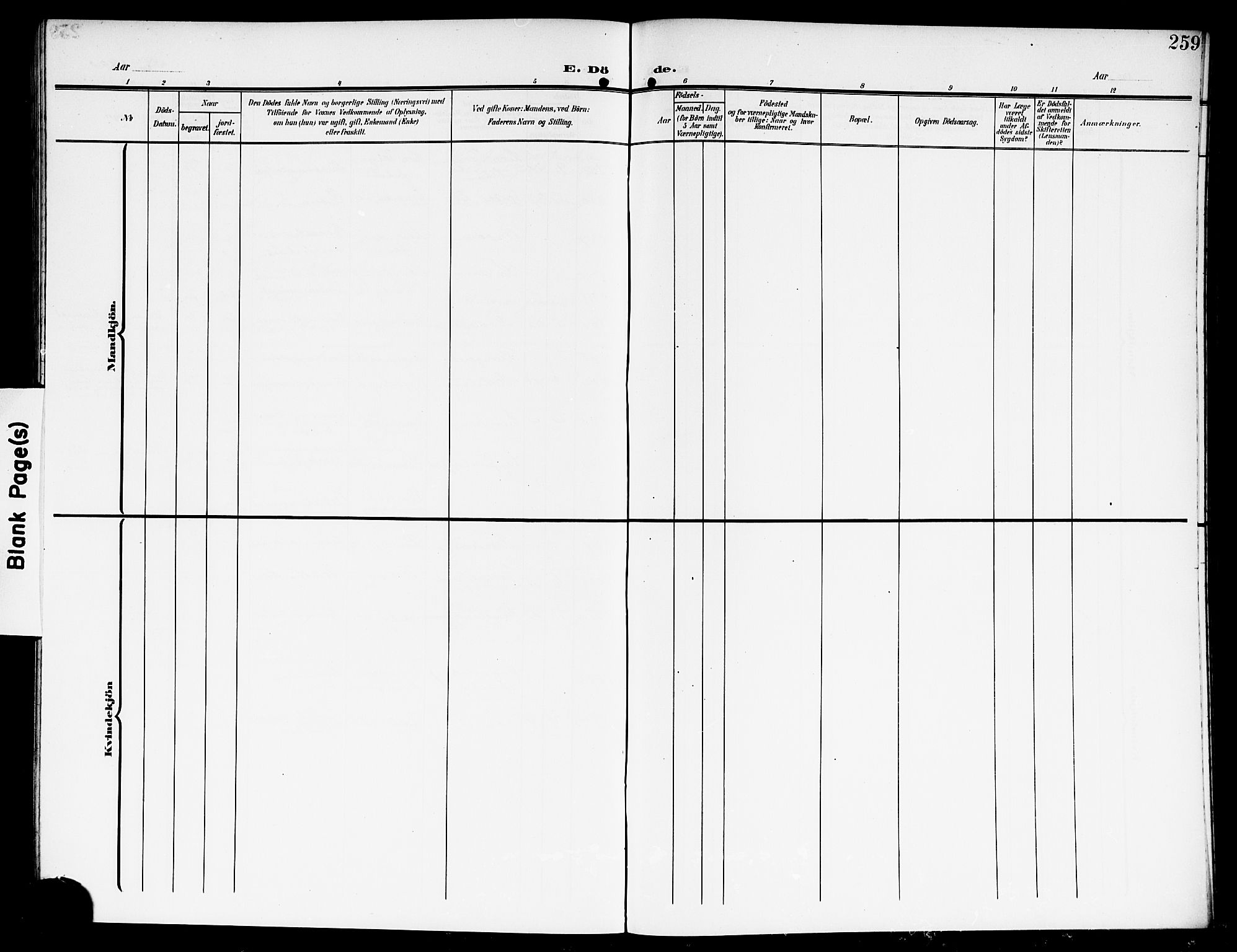 Kråkstad prestekontor Kirkebøker, AV/SAO-A-10125a/G/Gb/L0001: Parish register (copy) no. II 1, 1905-1920, p. 259