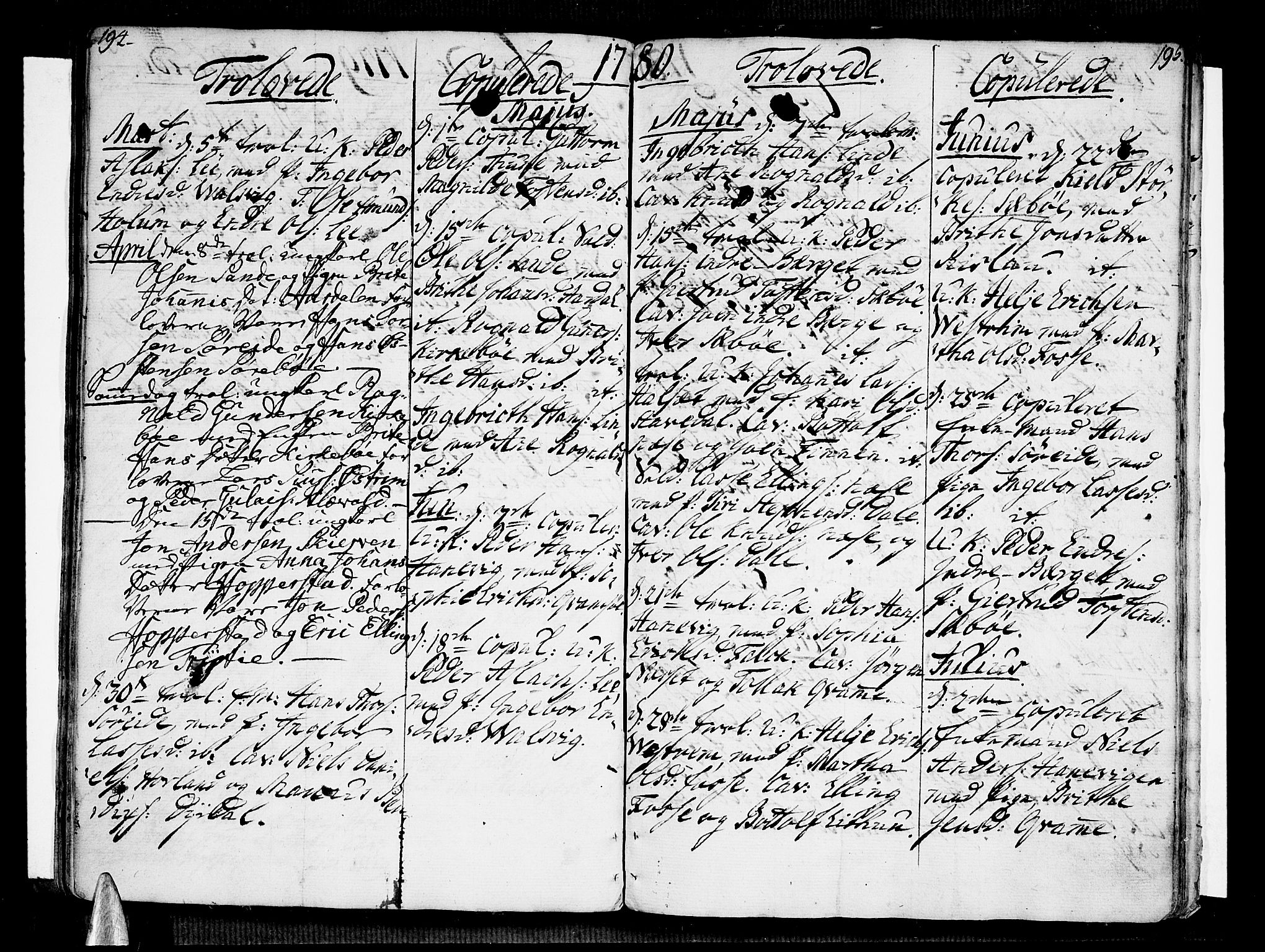 Vik sokneprestembete, SAB/A-81501: Parish register (official) no. A 4, 1772-1783, p. 194-195
