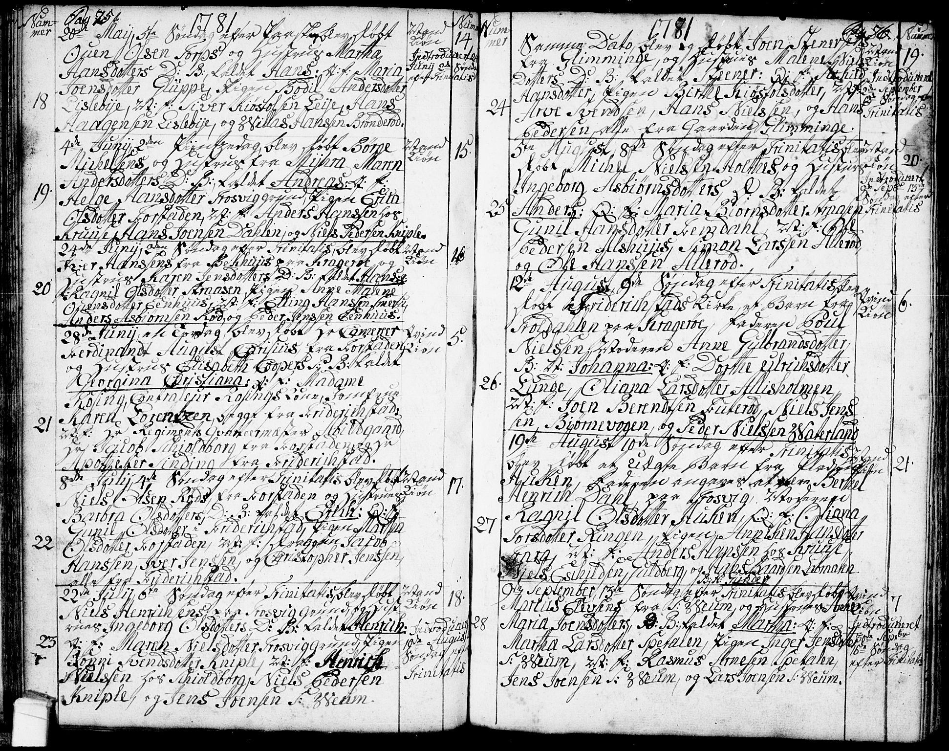 Glemmen prestekontor Kirkebøker, AV/SAO-A-10908/F/Fa/L0002: Parish register (official) no. 2, 1771-1803, p. 75-76