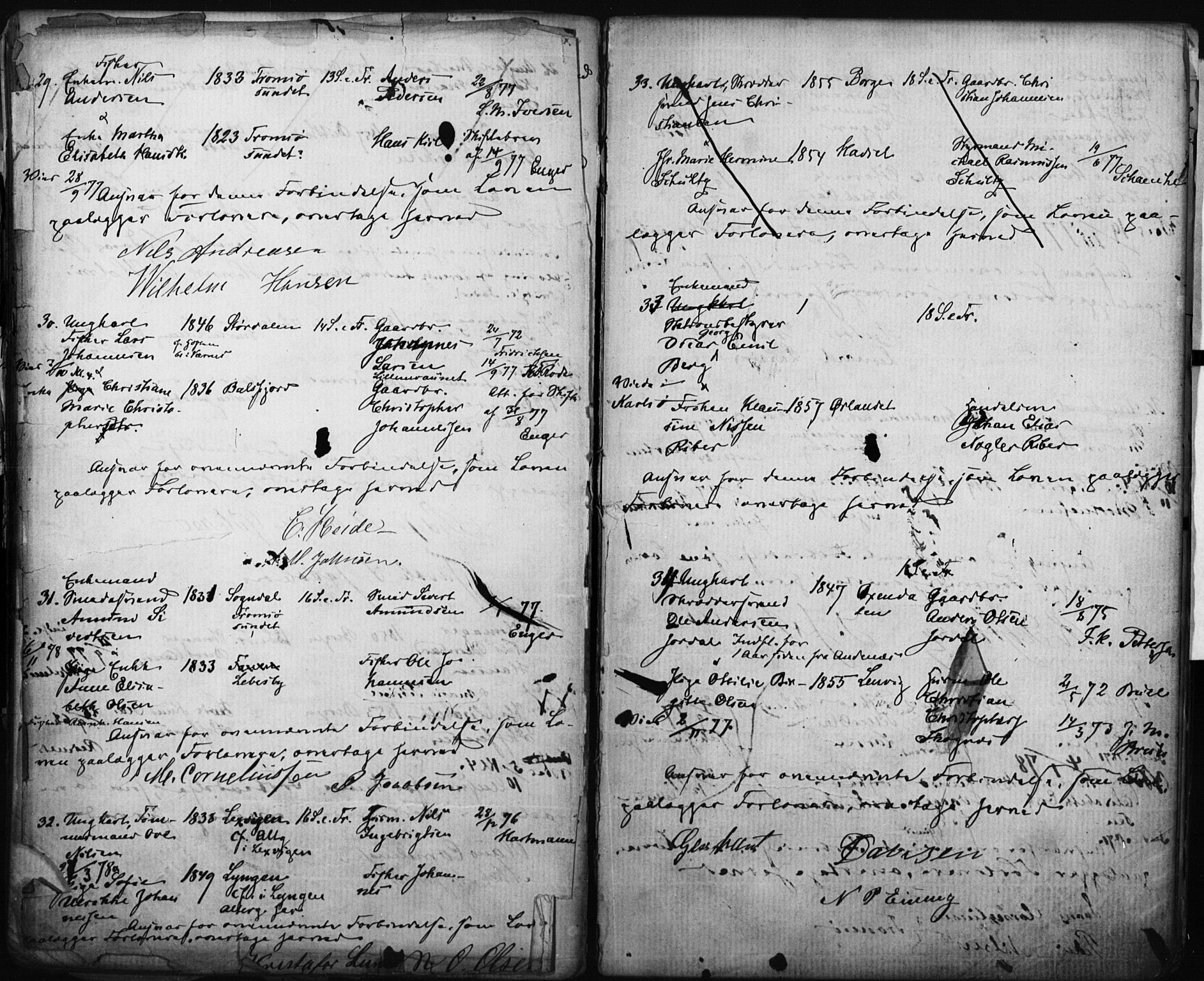 Tromsø sokneprestkontor/stiftsprosti/domprosti, AV/SATØ-S-1343/H/Hc/L0098: Banns register no. 98, 1872-1883