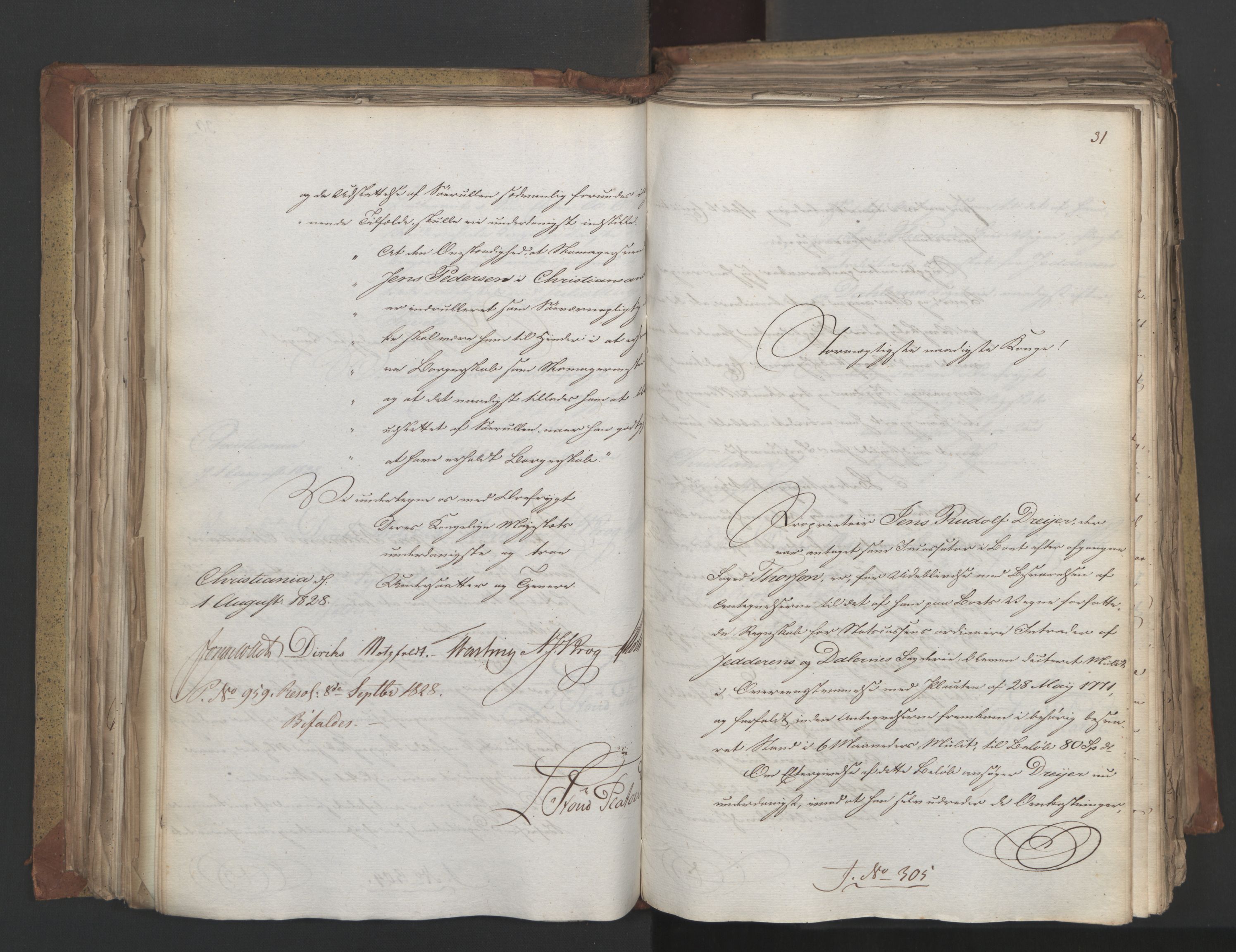 Statsrådsavdelingen i Stockholm, RA/S-1003/D/Da/L0055: Regjeringsinnstillinger nr. 231-435, 1828, p. 238