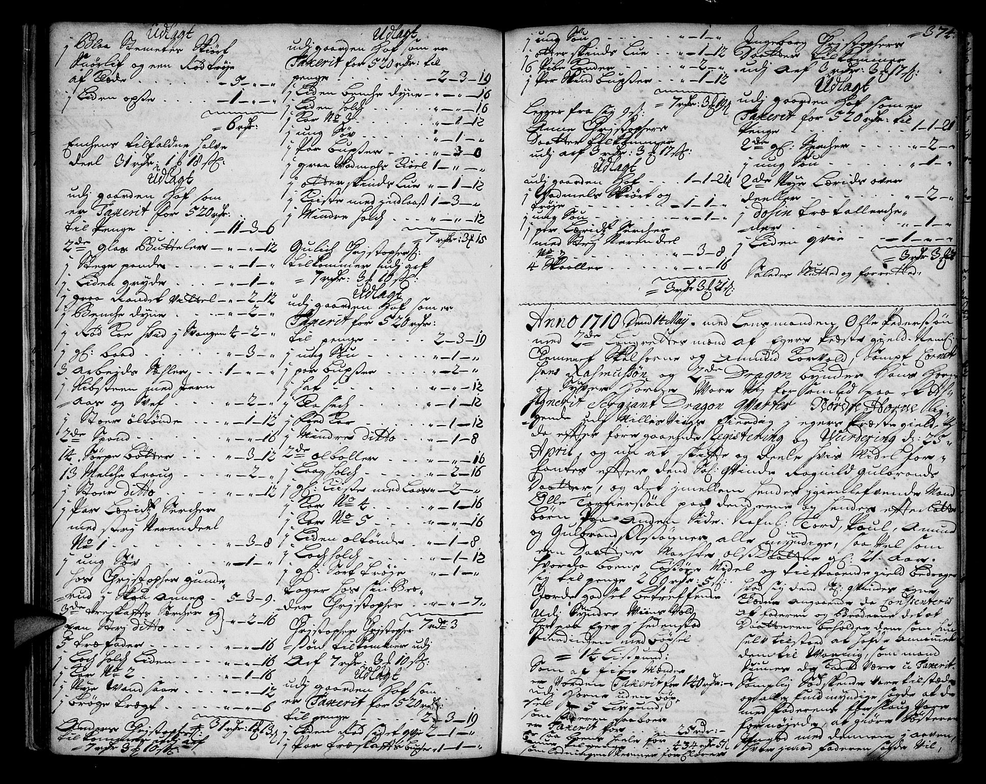 Eiker, Modum og Sigdal sorenskriveri, AV/SAKO-A-123/H/Hb/Hba/L0003b: Skifteprotokoll, 1709-1720, p. 373b-374a