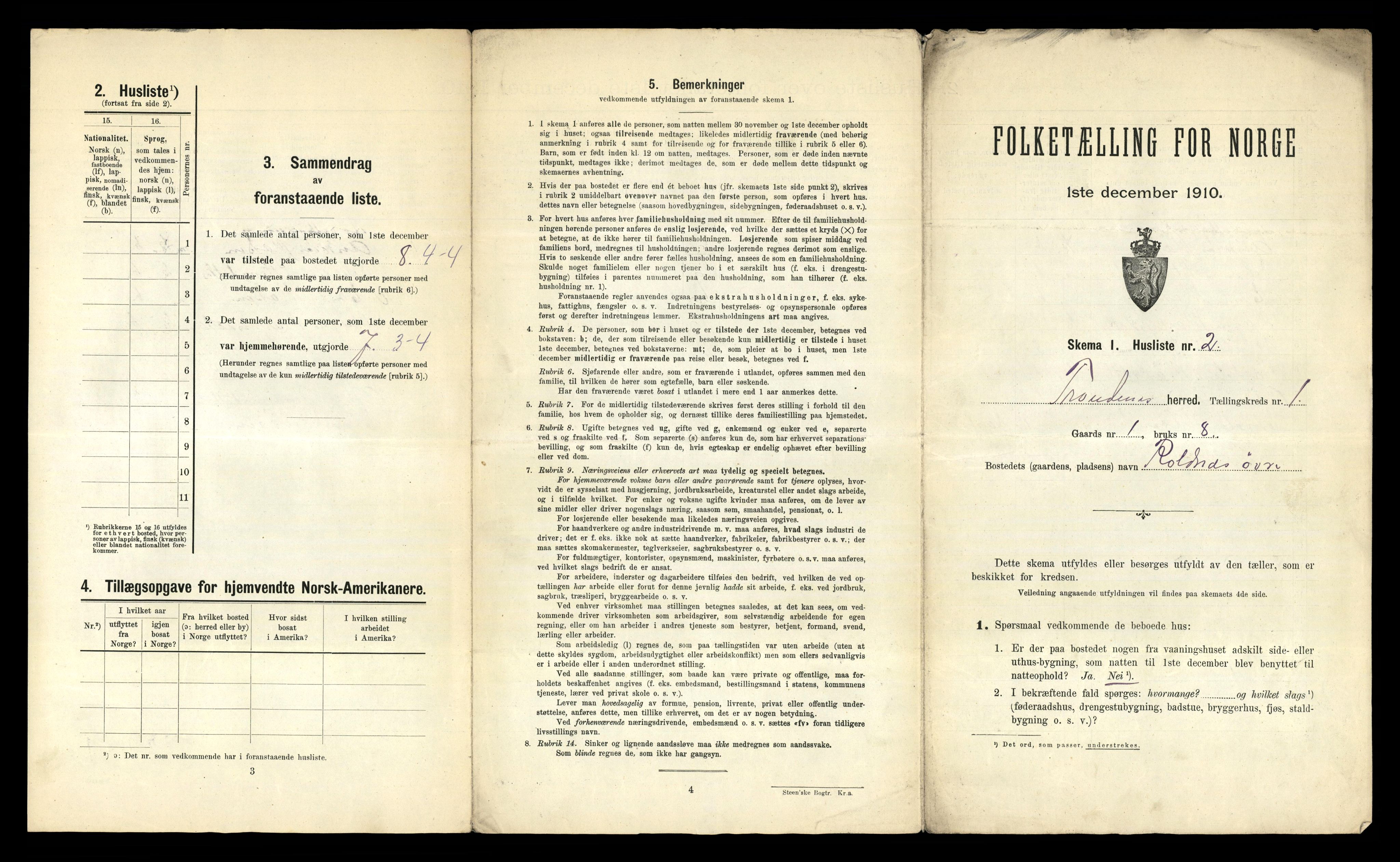 RA, 1910 census for Trondenes, 1910, p. 89