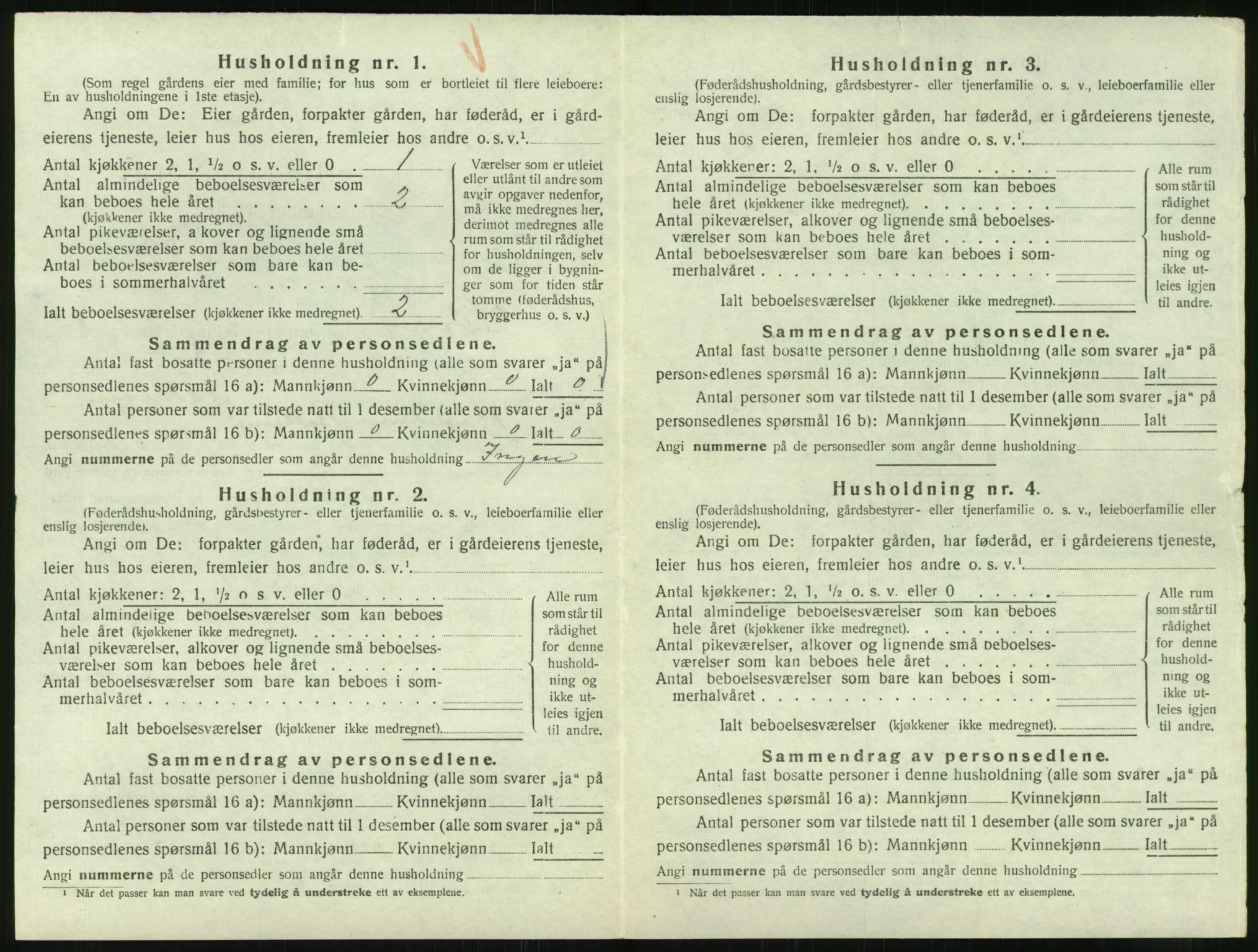 SAK, 1920 census for Høvåg, 1920, p. 879