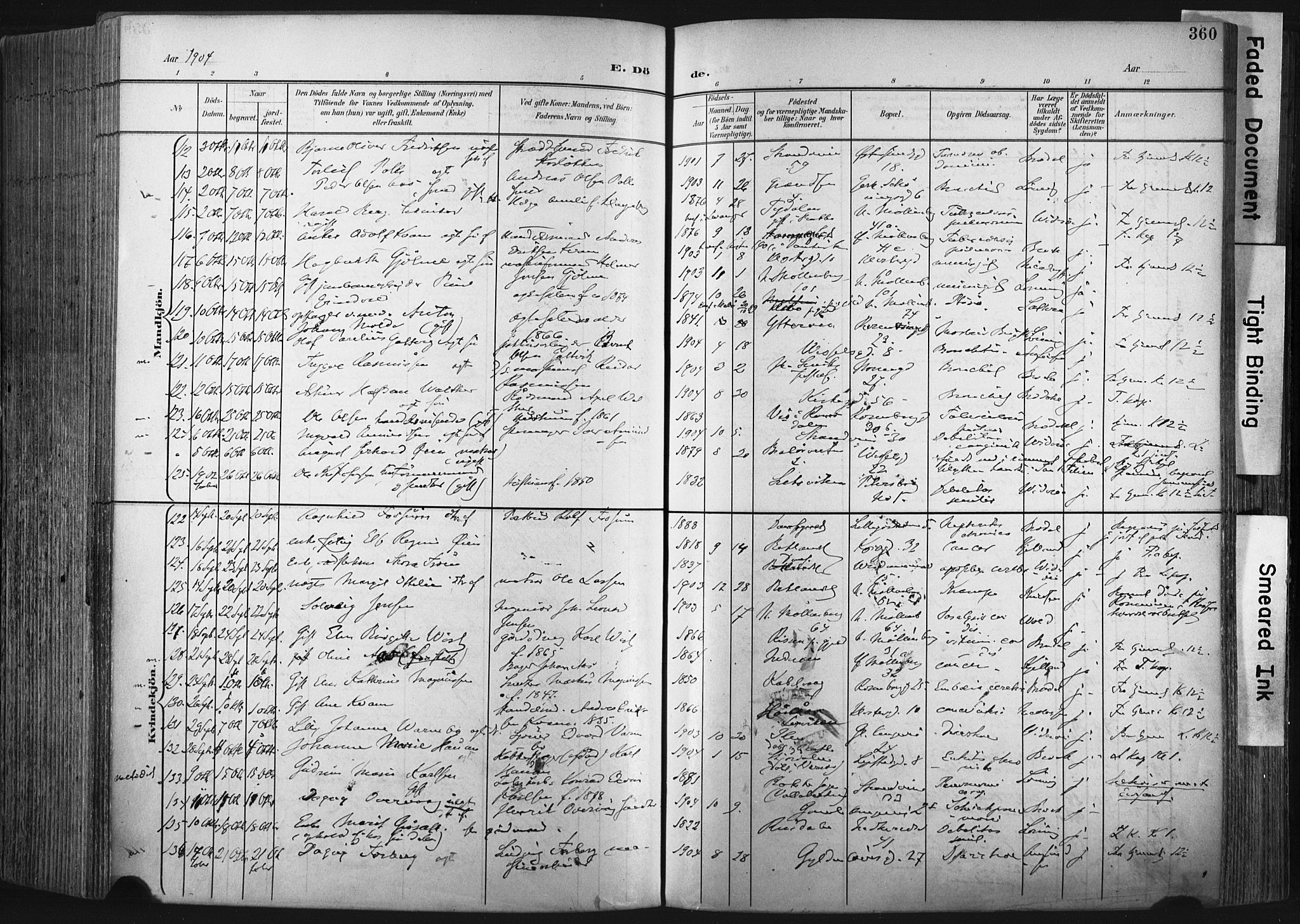Ministerialprotokoller, klokkerbøker og fødselsregistre - Sør-Trøndelag, SAT/A-1456/604/L0201: Parish register (official) no. 604A21, 1901-1911, p. 360