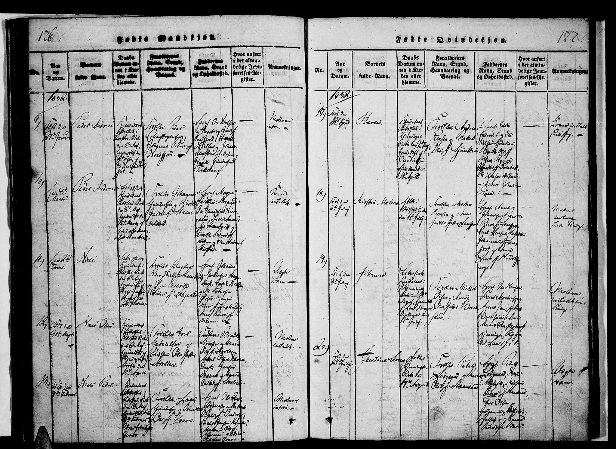 Ministerialprotokoller, klokkerbøker og fødselsregistre - Nordland, AV/SAT-A-1459/853/L0768: Parish register (official) no. 853A07, 1821-1836, p. 126-127