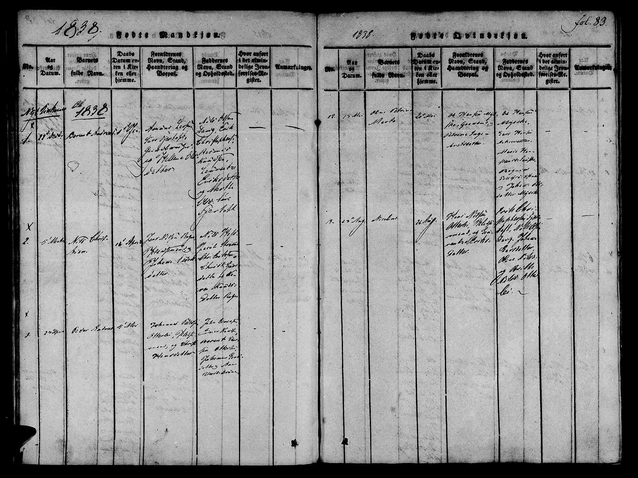 Ministerialprotokoller, klokkerbøker og fødselsregistre - Møre og Romsdal, AV/SAT-A-1454/536/L0495: Parish register (official) no. 536A04, 1818-1847, p. 83