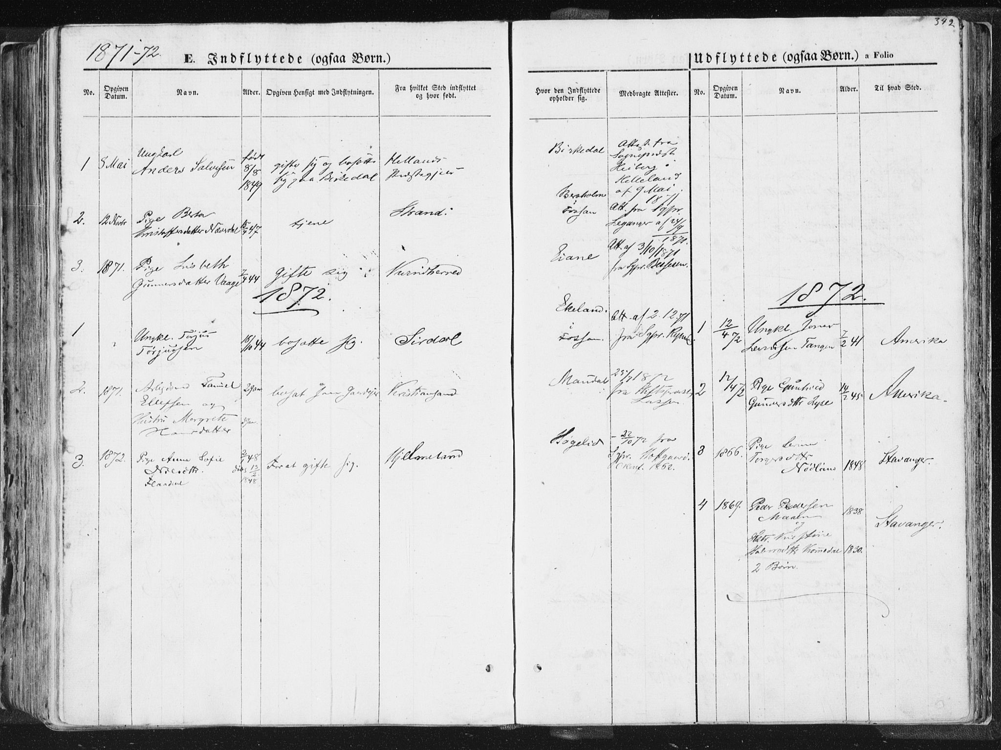 Høgsfjord sokneprestkontor, AV/SAST-A-101624/H/Ha/Haa/L0001: Parish register (official) no. A 1, 1854-1875, p. 342