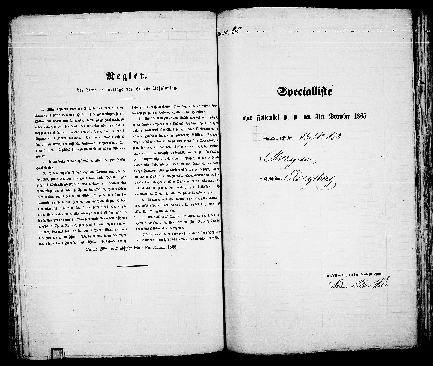 RA, 1865 census for Kongsberg/Kongsberg, 1865, p. 332