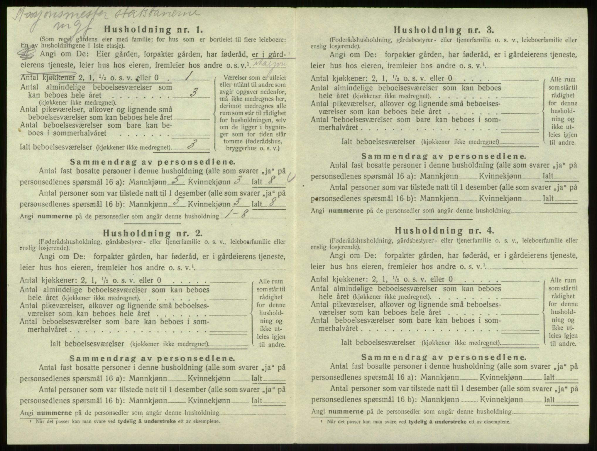 SAB, 1920 census for Bruvik, 1920, p. 547