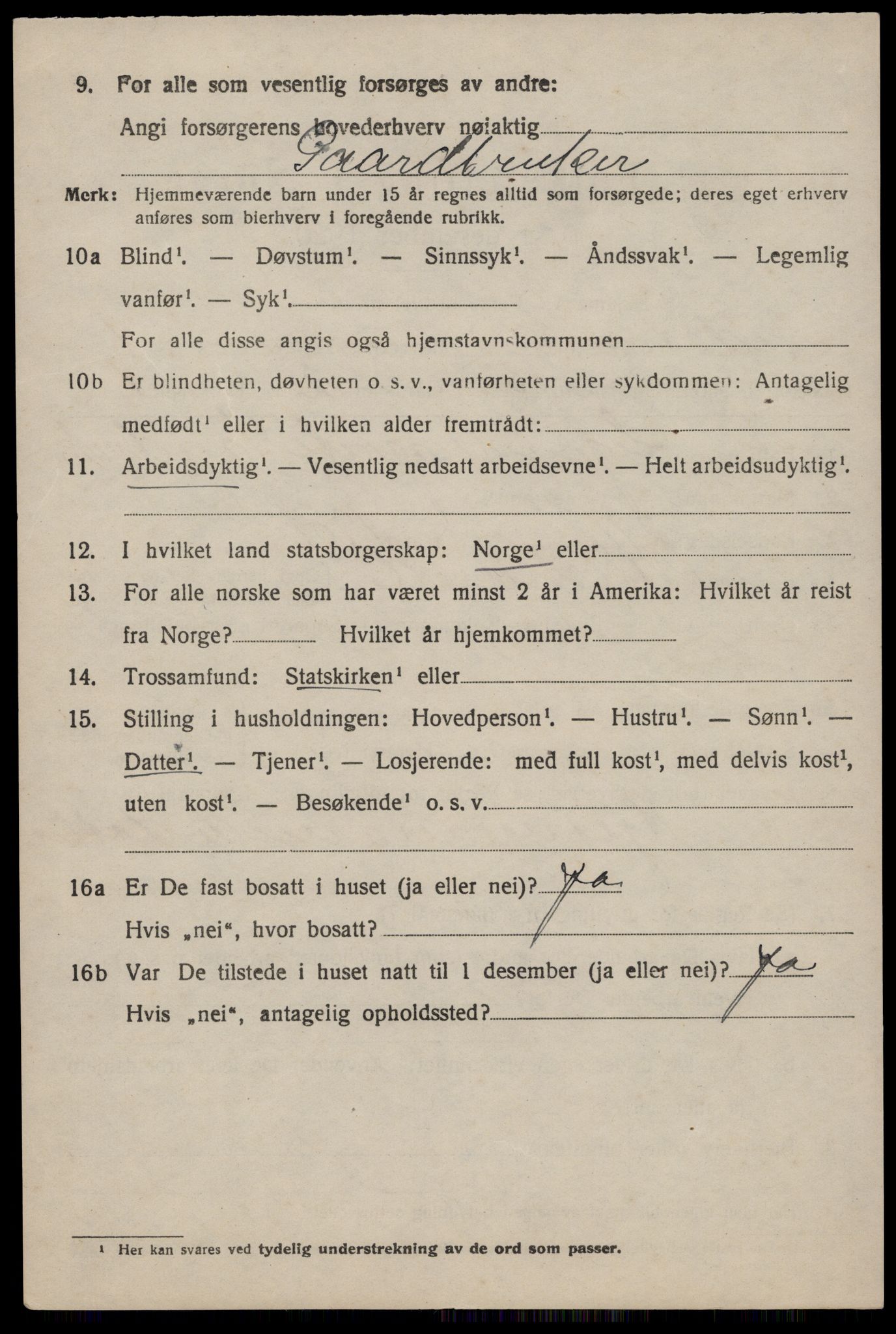 SAST, 1920 census for Nedstrand, 1920, p. 668