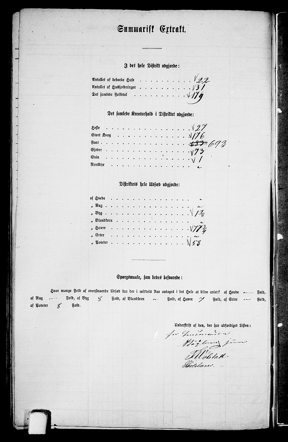 RA, 1865 census for Lye, 1865, p. 149