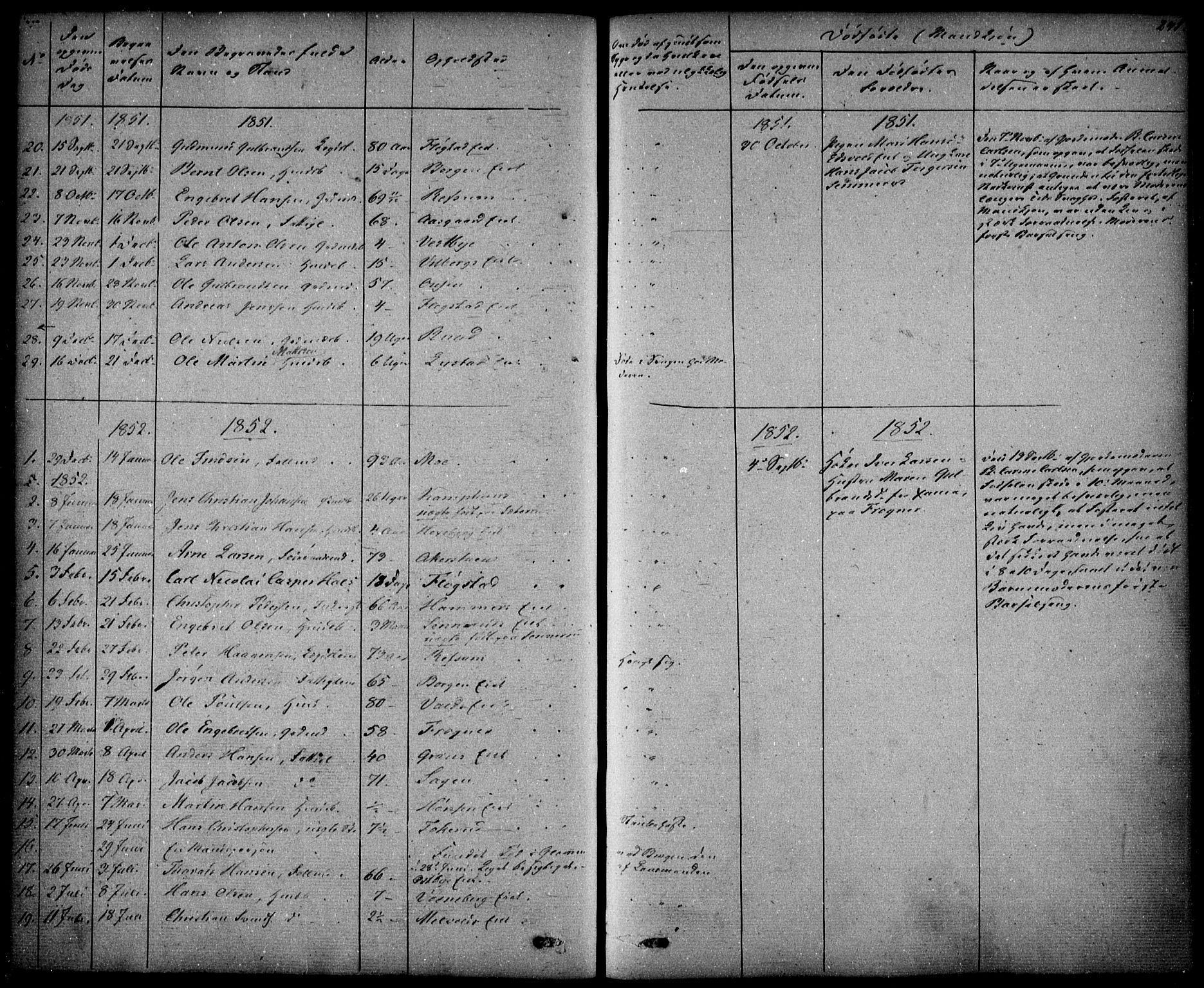 Sørum prestekontor Kirkebøker, AV/SAO-A-10303/F/Fa/L0005: Parish register (official) no. I 5, 1846-1863, p. 241