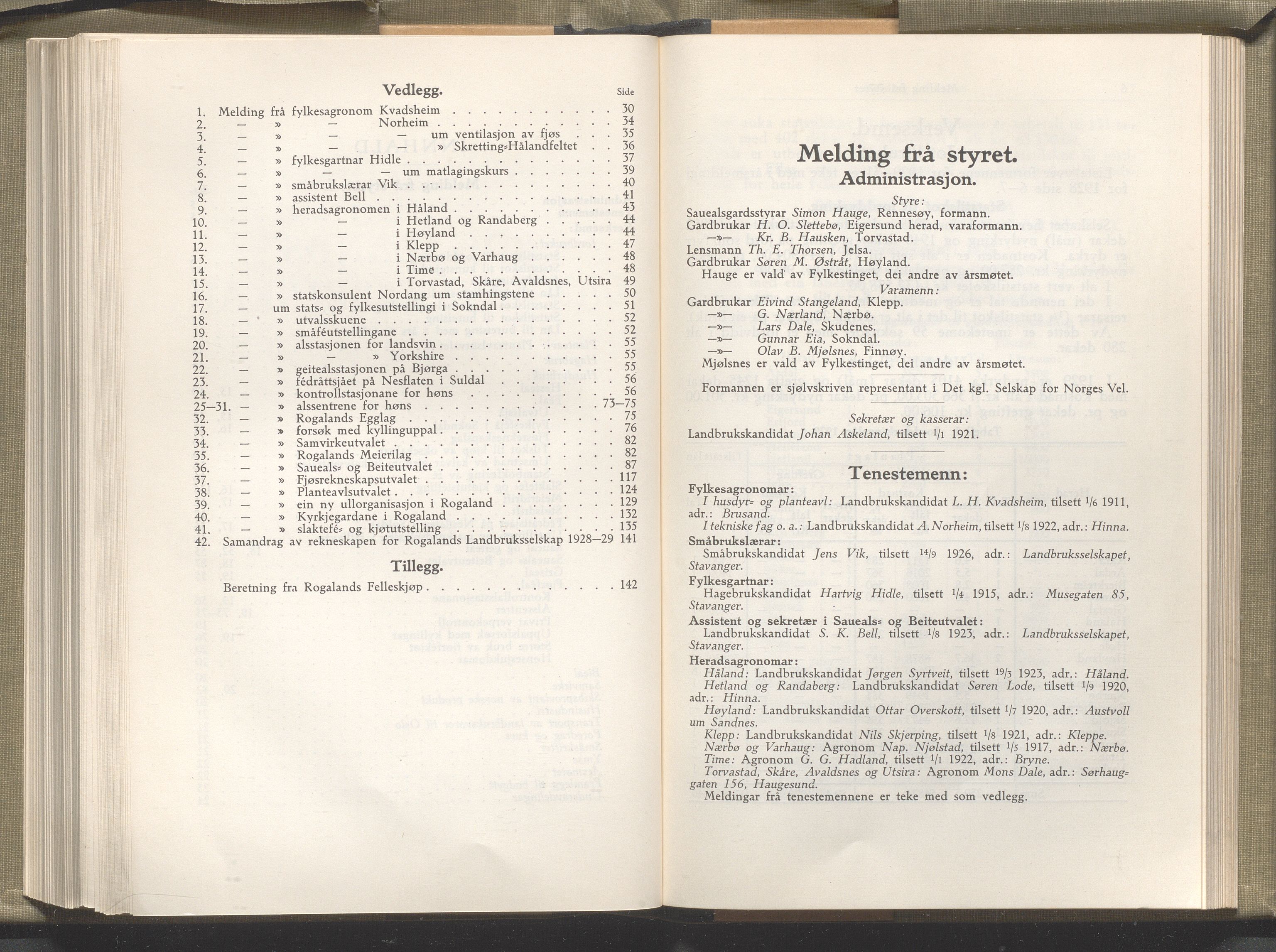 Rogaland fylkeskommune - Fylkesrådmannen , IKAR/A-900/A/Aa/Aaa/L0049: Møtebok , 1930, p. 4-5