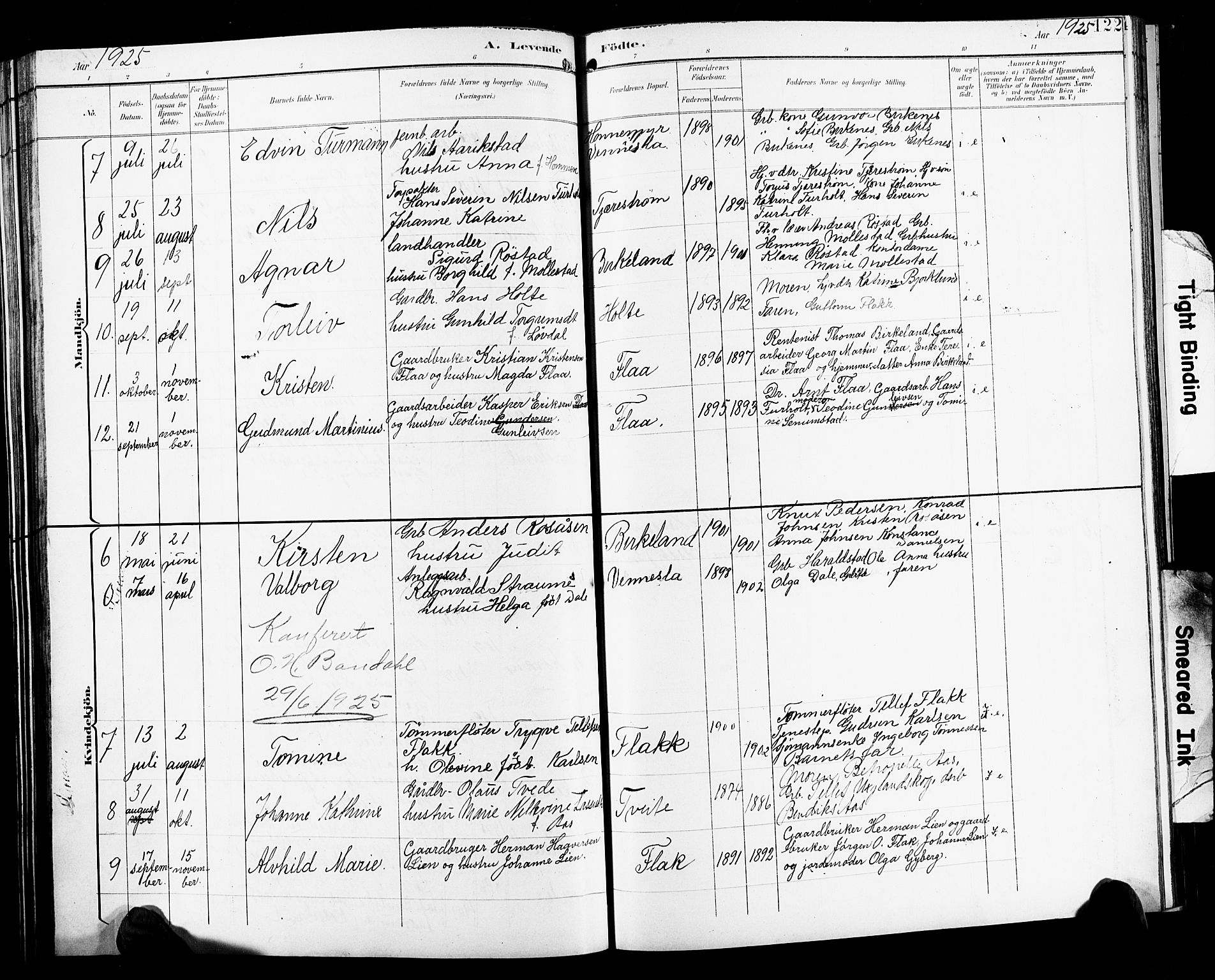 Birkenes sokneprestkontor, AV/SAK-1111-0004/F/Fb/L0004: Parish register (copy) no. B 4, 1893-1930, p. 122