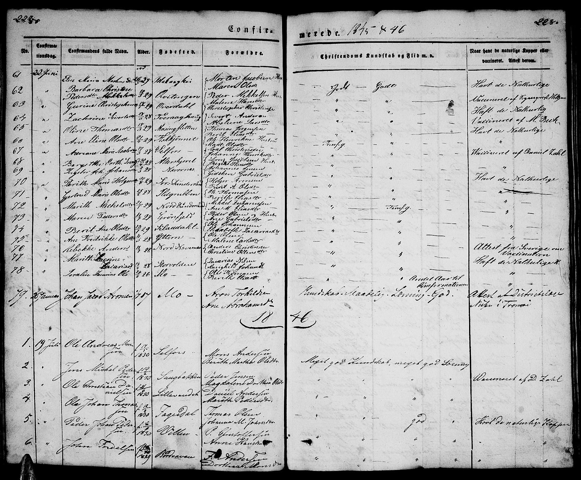 Ministerialprotokoller, klokkerbøker og fødselsregistre - Nordland, SAT/A-1459/827/L0413: Parish register (copy) no. 827C02, 1842-1852, p. 227-228