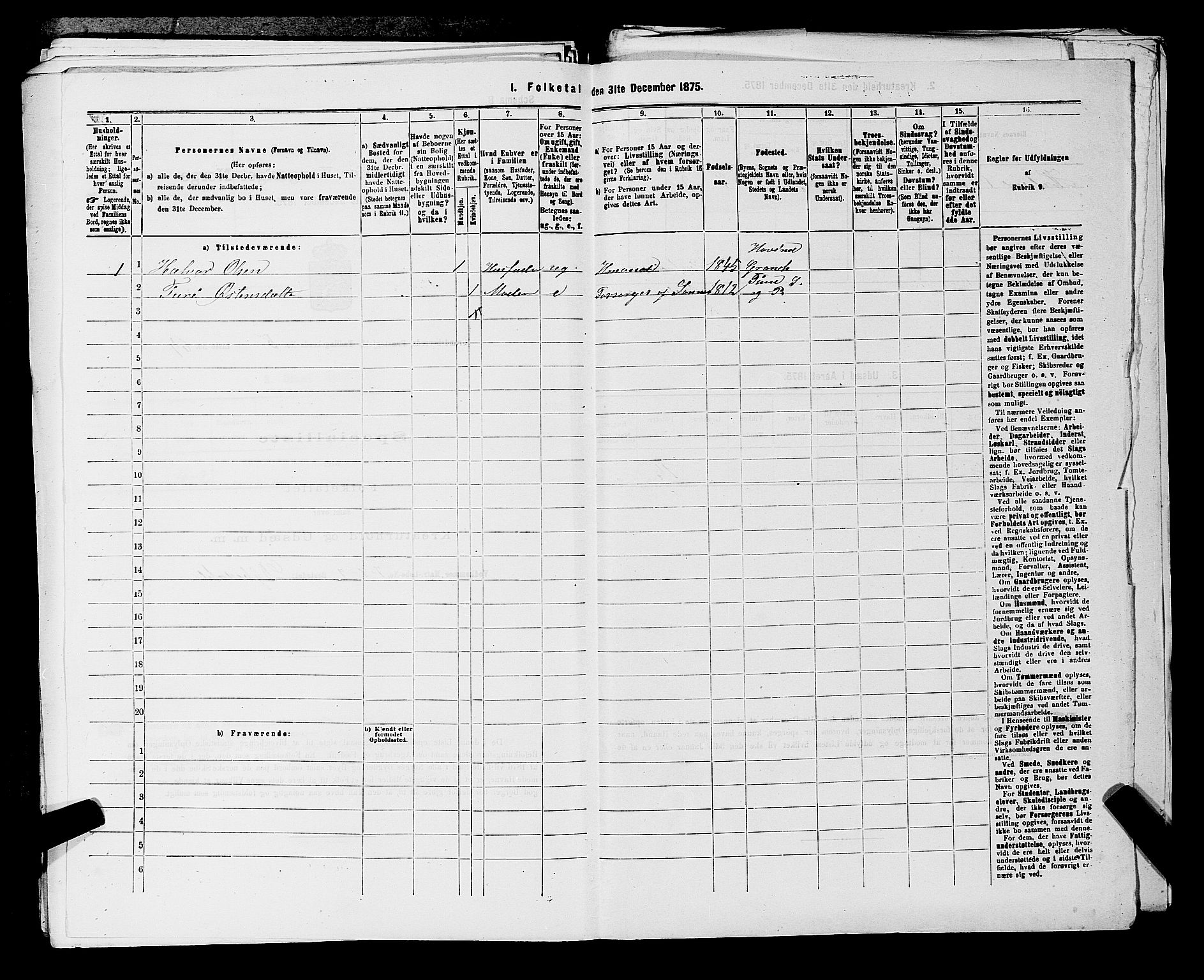 SAKO, 1875 census for 0824P Gransherad, 1875, p. 682