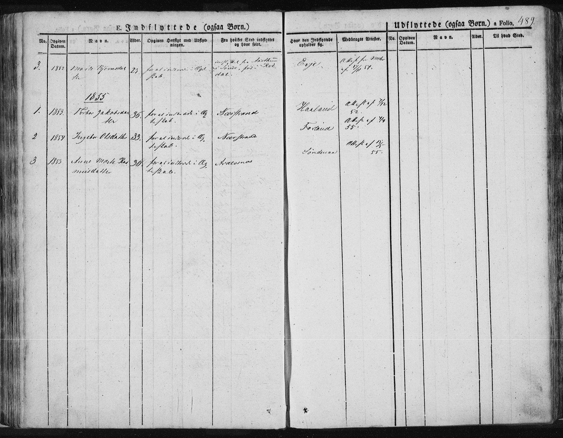 Tysvær sokneprestkontor, SAST/A -101864/H/Ha/Haa/L0001: Parish register (official) no. A 1.2, 1831-1856, p. 489