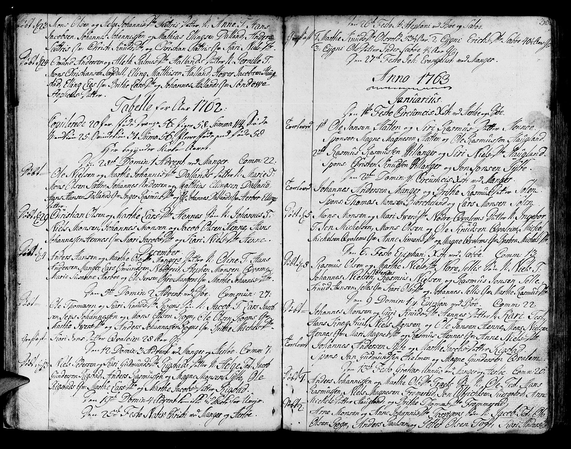Manger sokneprestembete, SAB/A-76801/H/Haa: Parish register (official) no. A 1, 1759-1791, p. 30