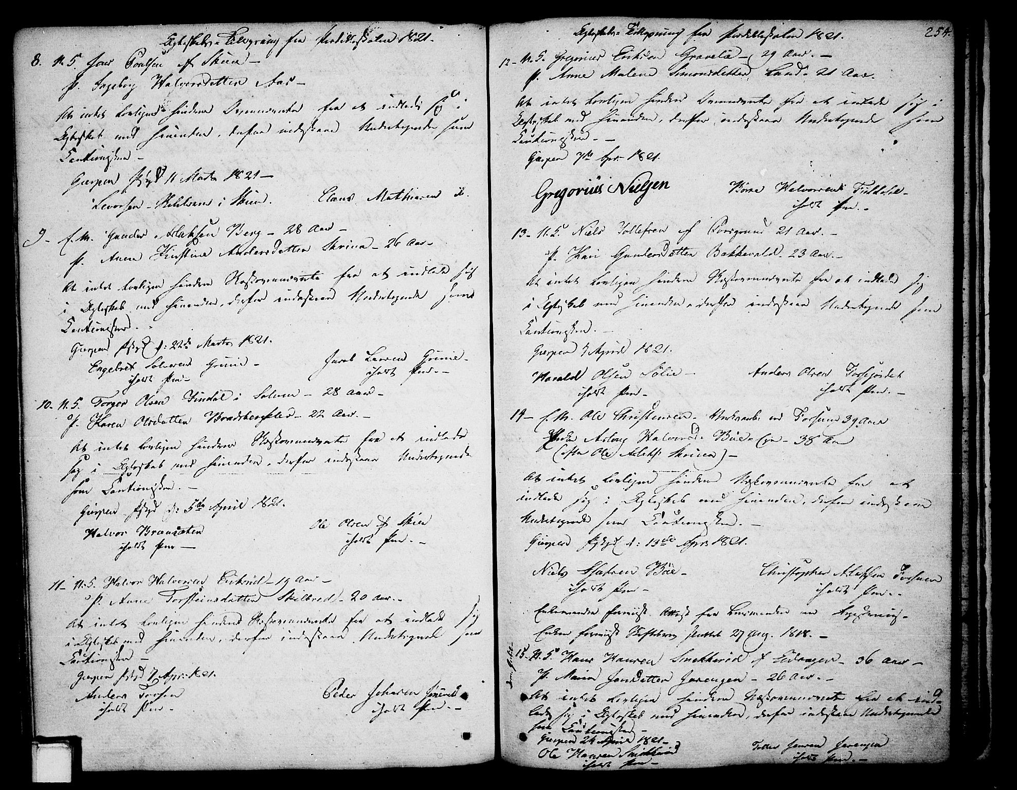 Gjerpen kirkebøker, SAKO/A-265/F/Fa/L0003: Parish register (official) no. I 3, 1796-1814, p. 254