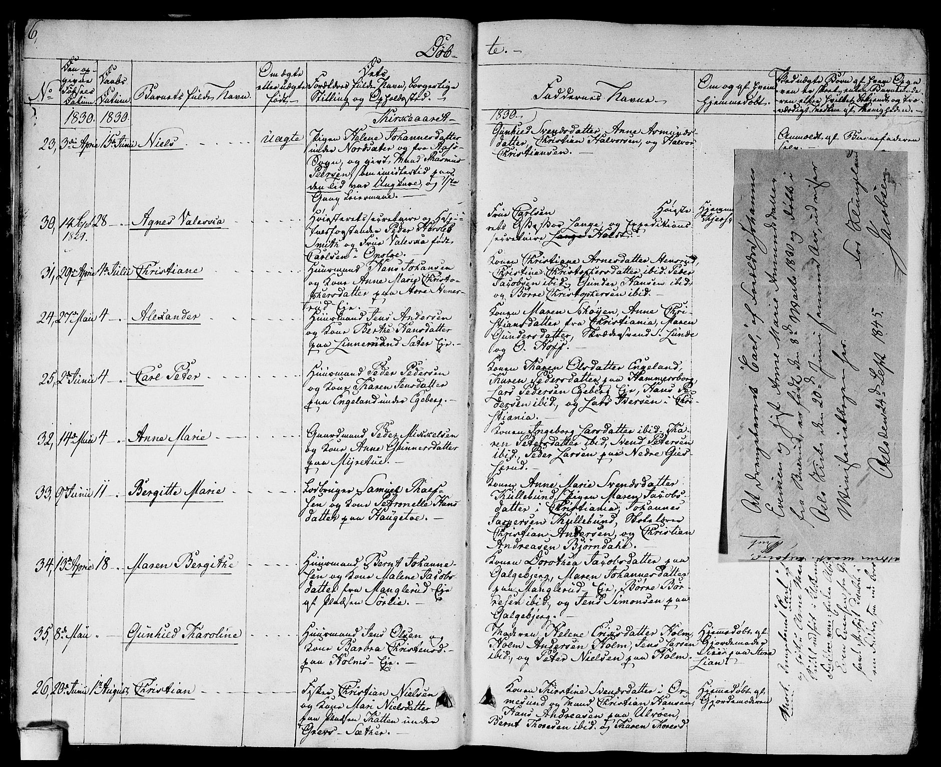 Gamlebyen prestekontor Kirkebøker, AV/SAO-A-10884/F/Fa/L0003: Parish register (official) no. 3, 1829-1849, p. 6